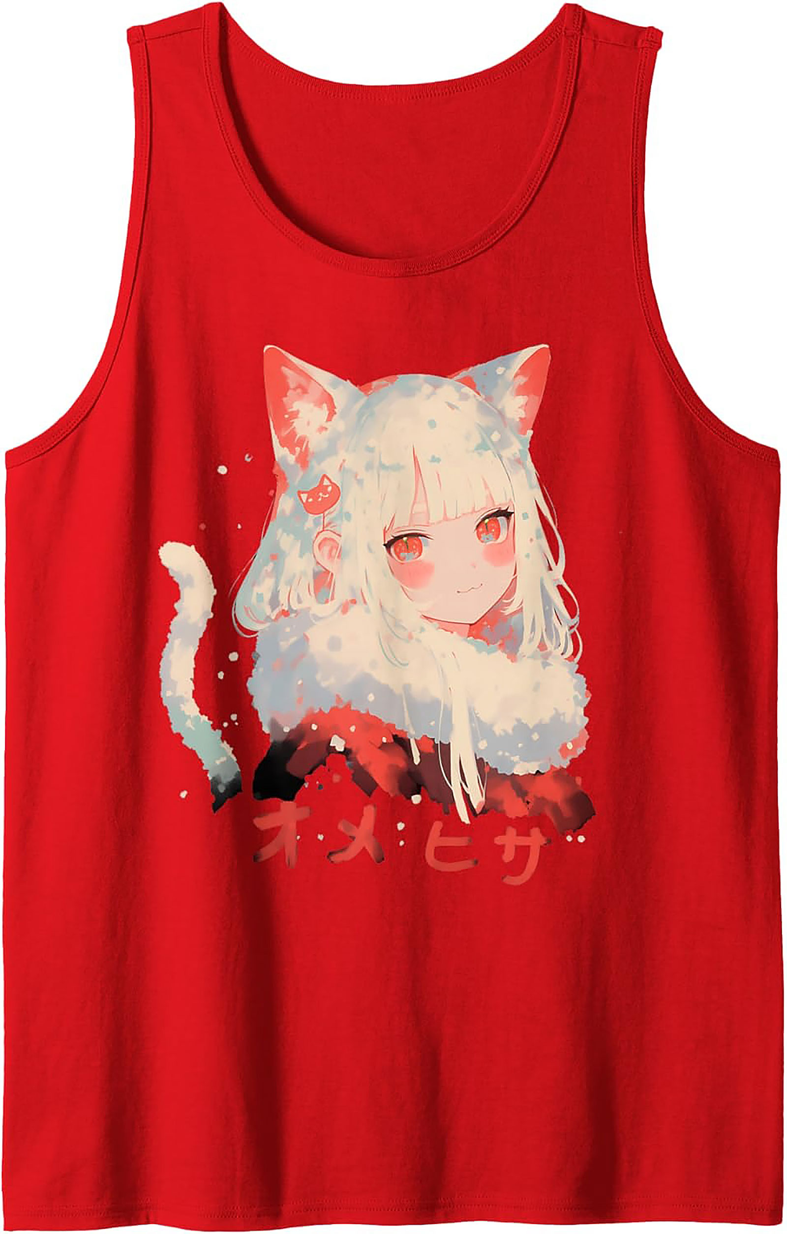 Anime Cat Girl Tank Top | Nekomimi Sleeveless Shirt