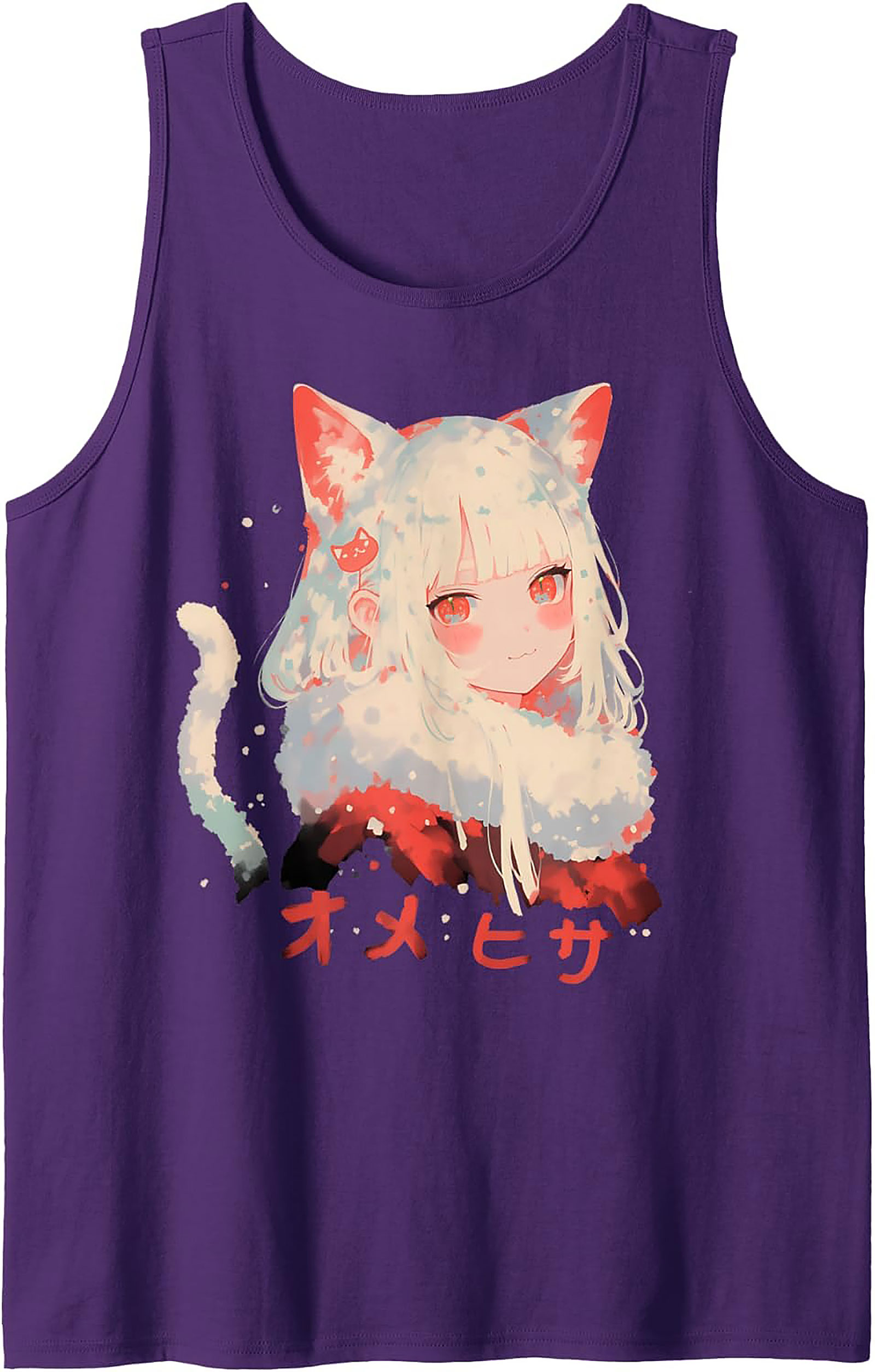 Anime Cat Girl Tank Top | Nekomimi Sleeveless Shirt