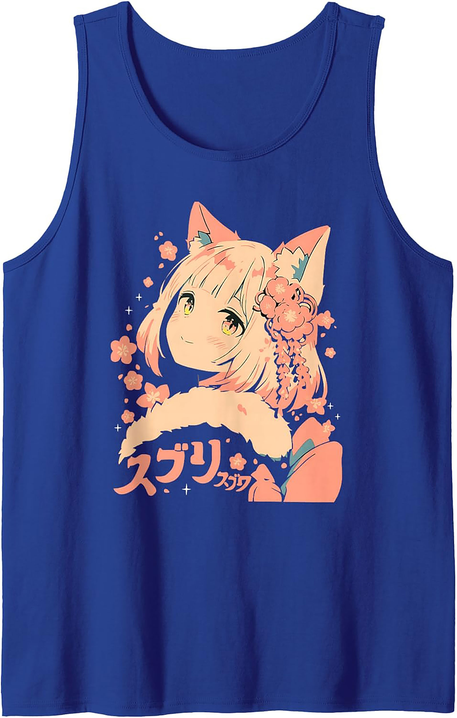 Kawaii Kitsune Anime Graphic Tank Top | Summer Sleeveless