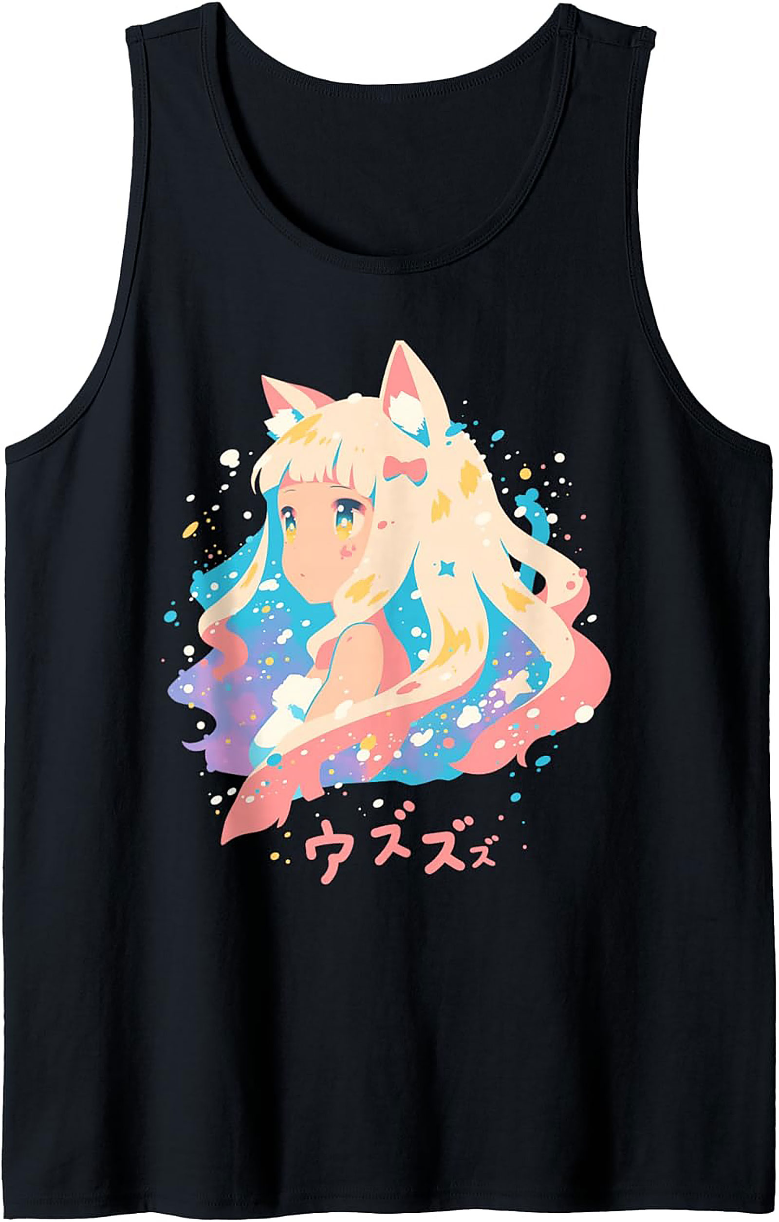 Kawaii Anime Cat Girl Graphic Tank | Summer Sleeveless Tee