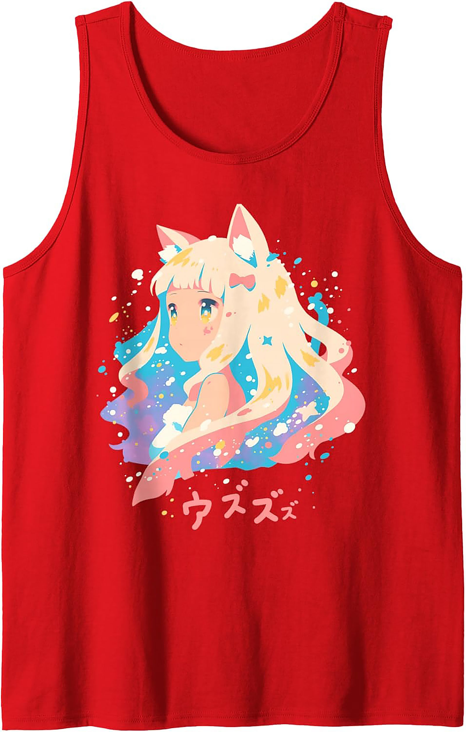 Kawaii Anime Cat Girl Graphic Tank | Summer Sleeveless Tee