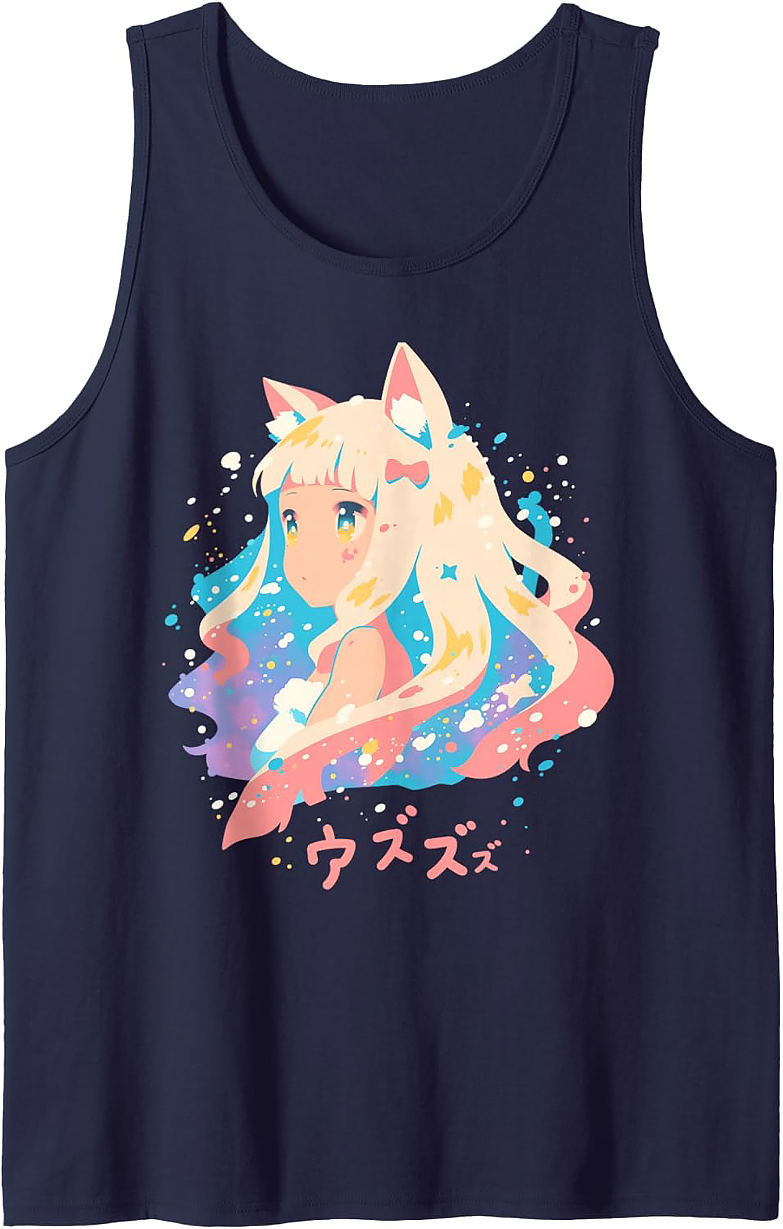 Kawaii Anime Cat Girl Graphic Tank | Summer Sleeveless Tee