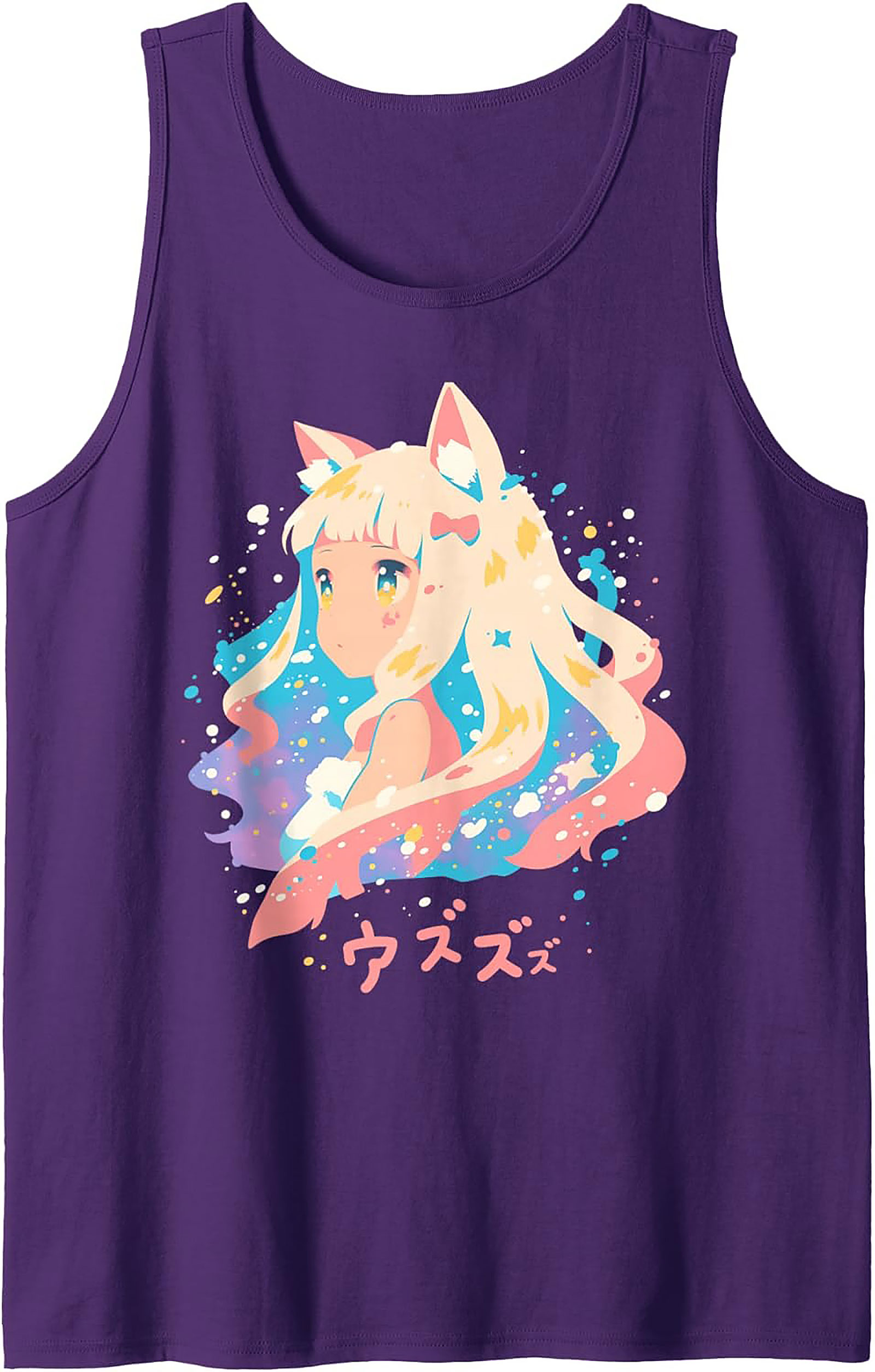 Kawaii Anime Cat Girl Graphic Tank | Summer Sleeveless Tee