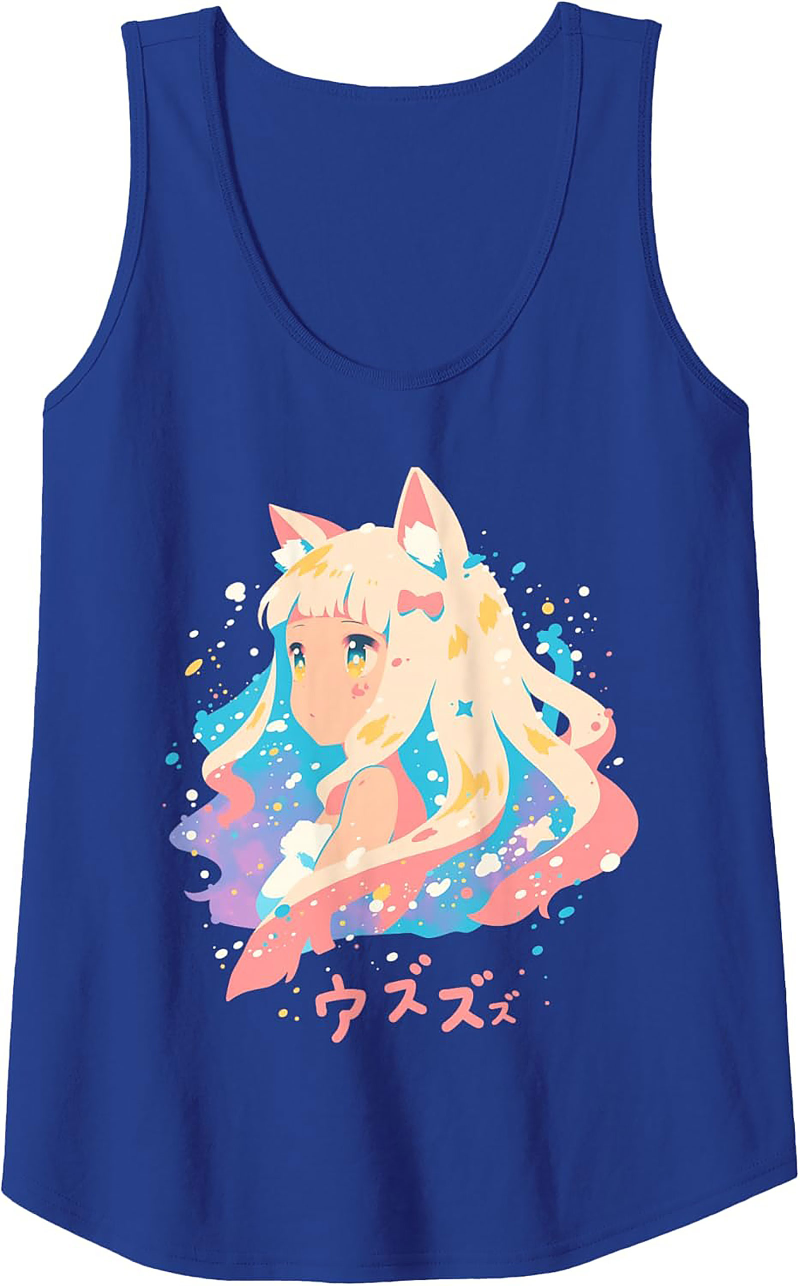 Kawaii Anime Cat Girl Graphic Tank | Summer Sleeveless Tee