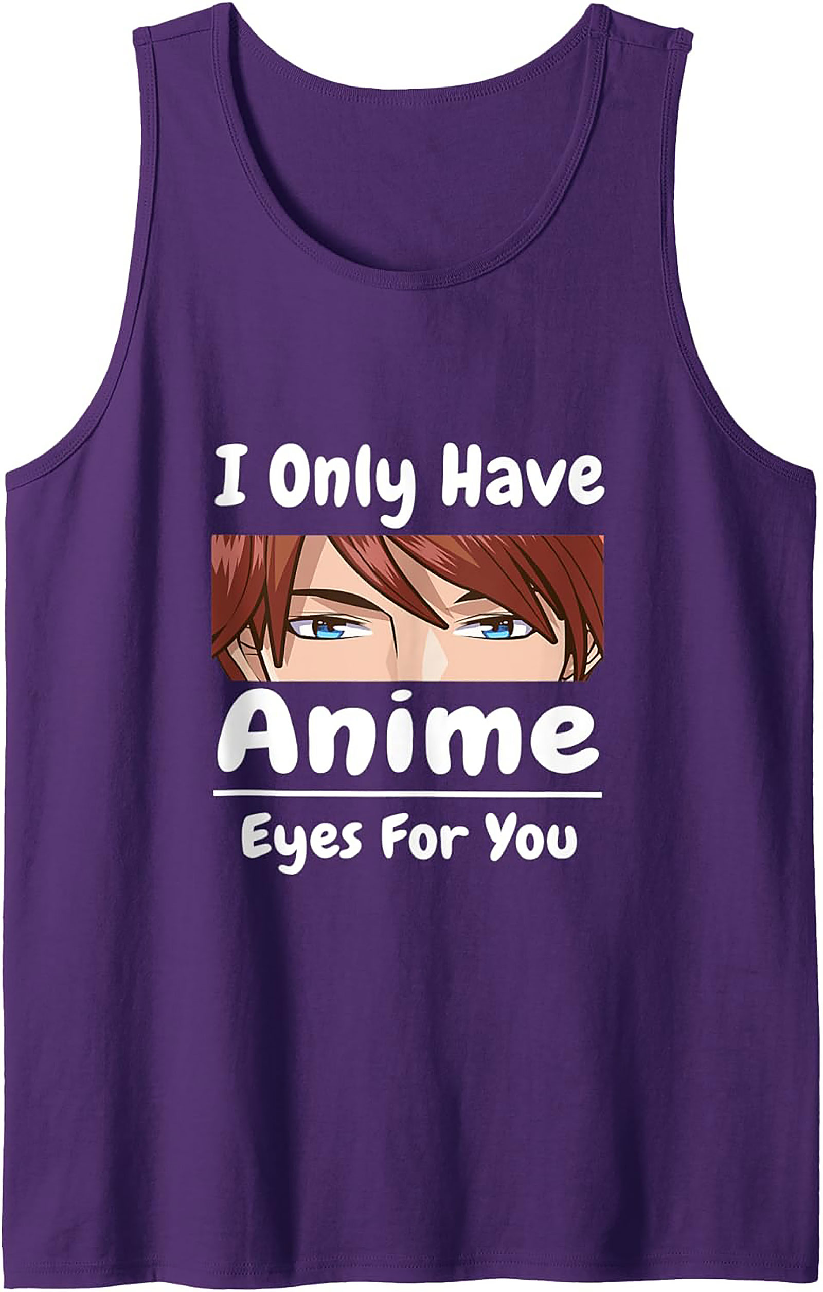 Anime Eyes Graphic Tank Top | Funny Unisex Sleeveless Shirt