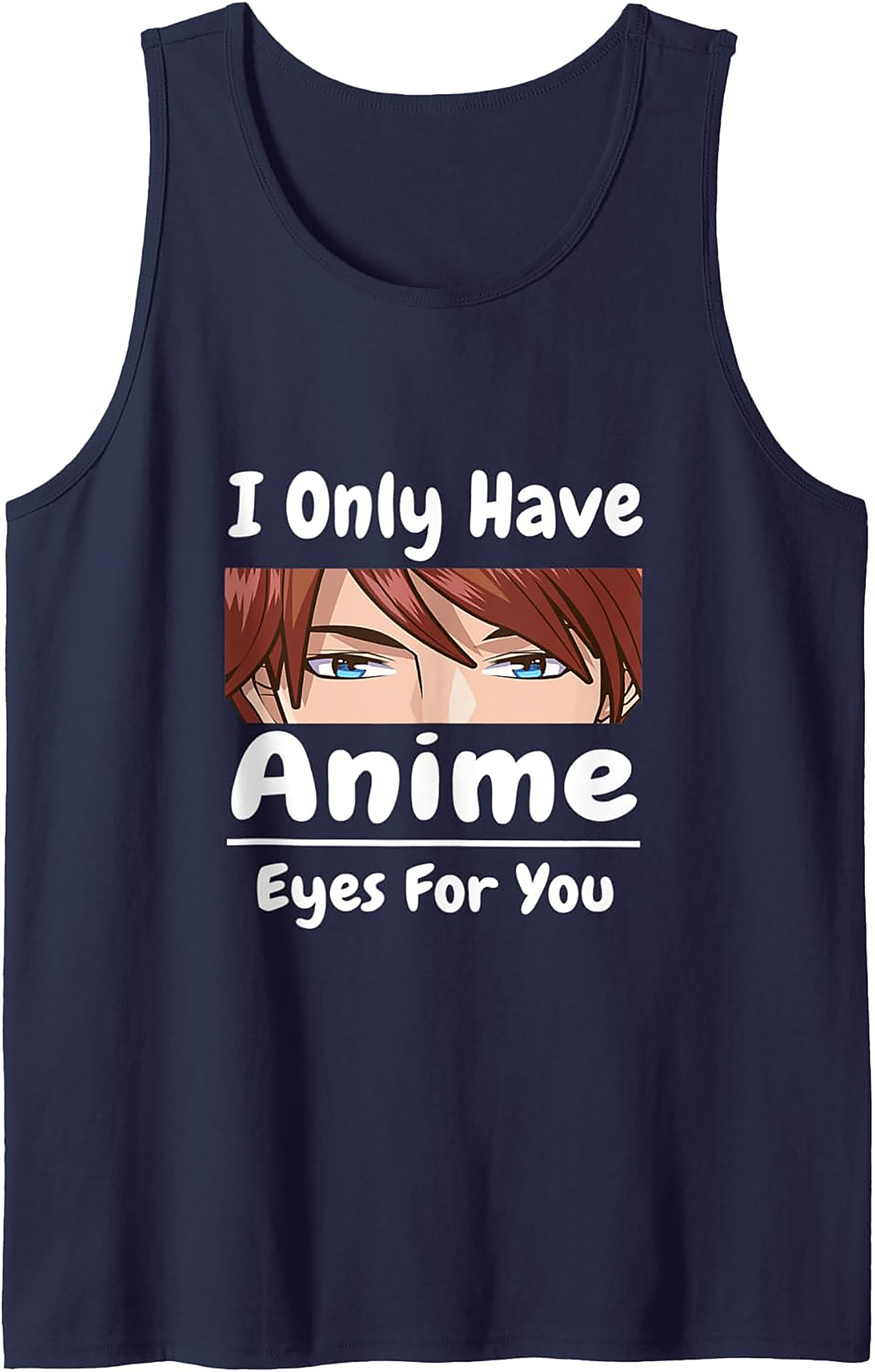 Anime Eyes Graphic Tank Top | Funny Unisex Sleeveless Shirt