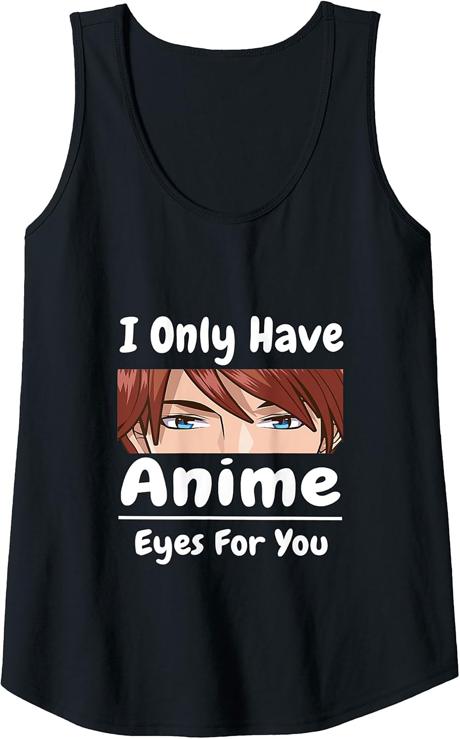 Anime Eyes Graphic Tank Top | Funny Unisex Sleeveless Shirt