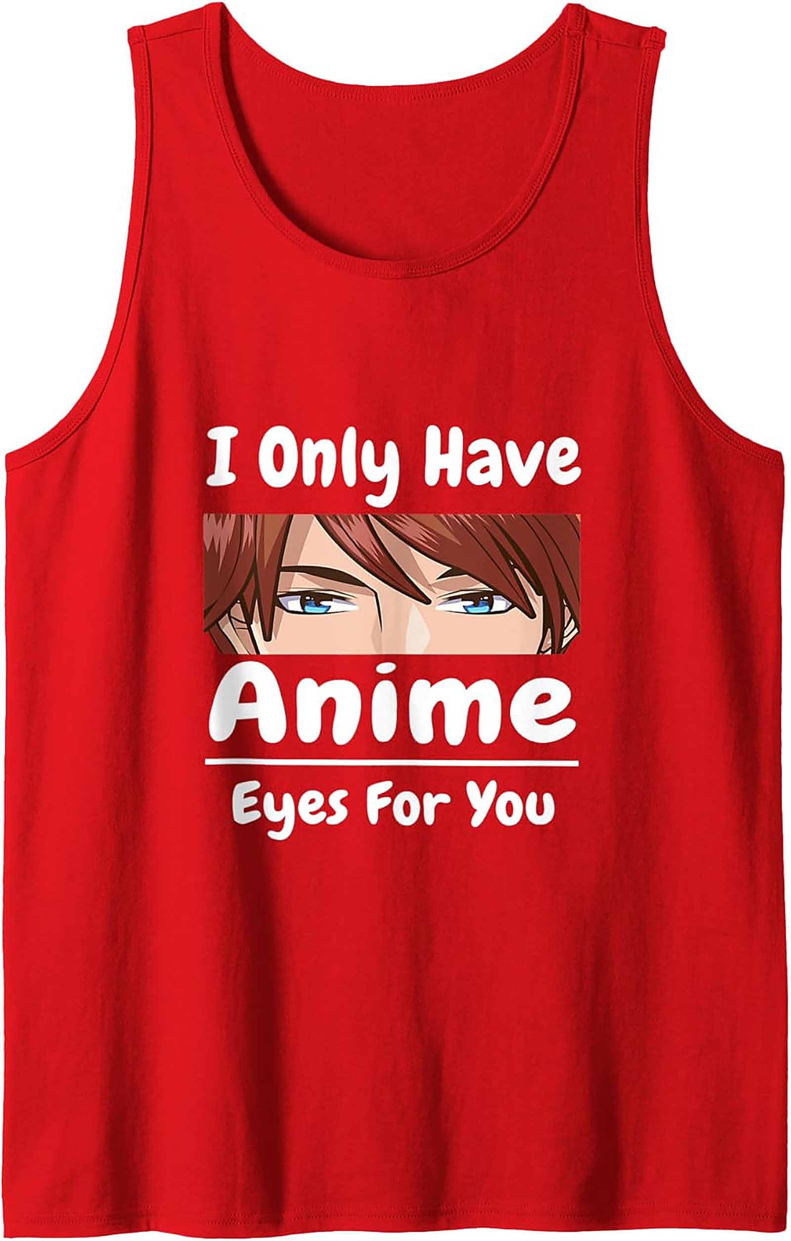Anime Eyes Graphic Tank Top | Funny Unisex Sleeveless Shirt