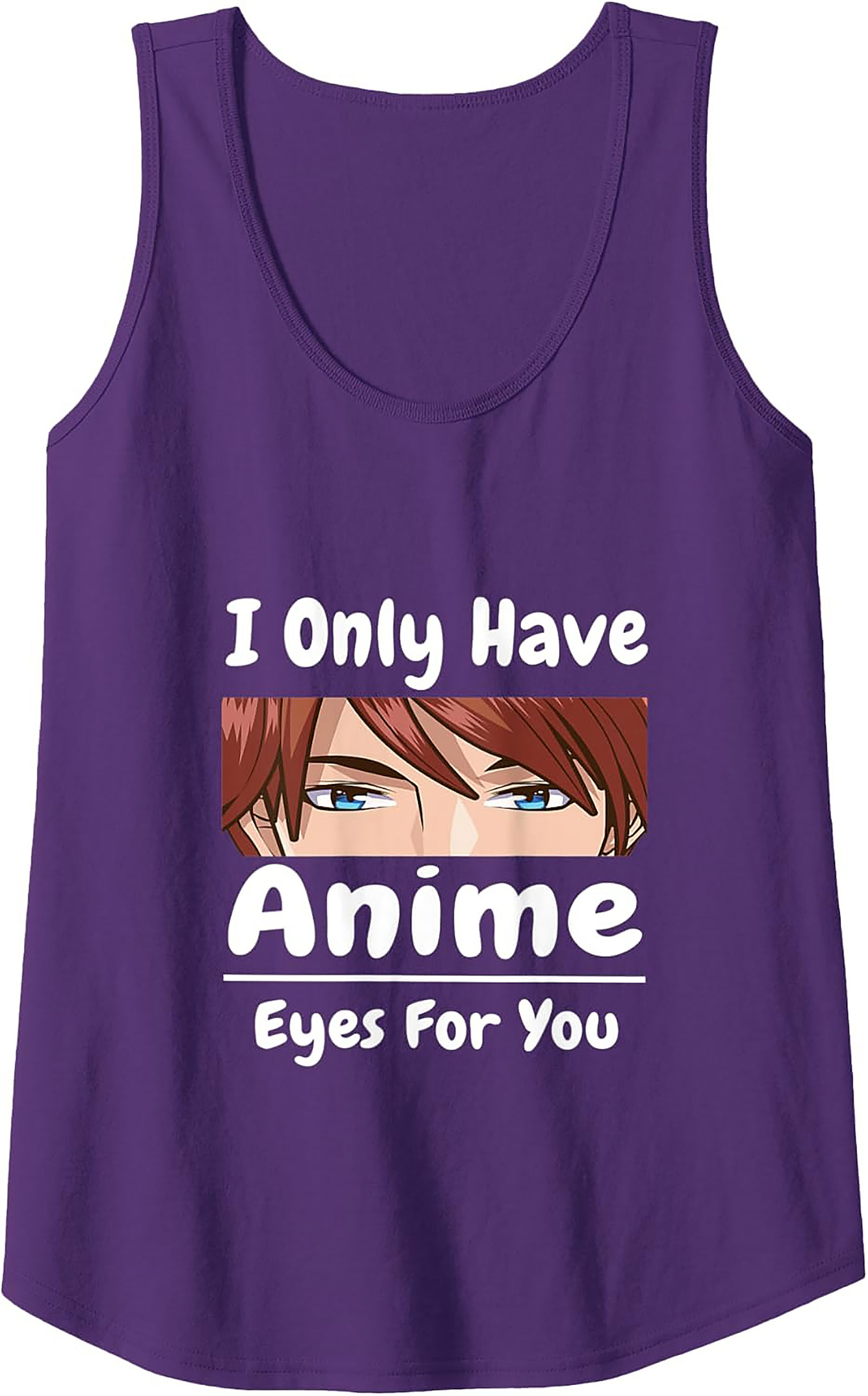 Anime Eyes Graphic Tank Top | Funny Unisex Sleeveless Shirt