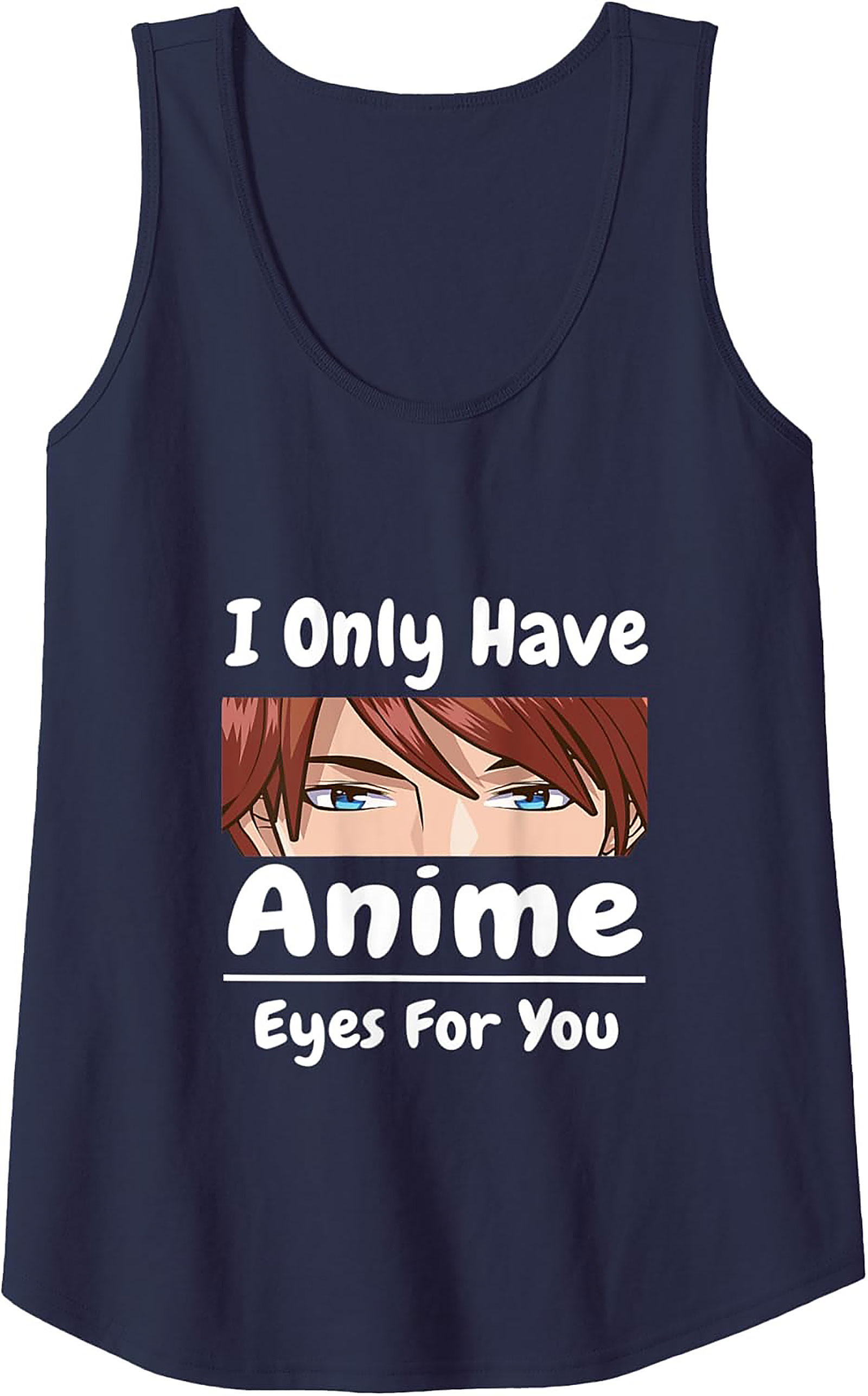 Anime Eyes Graphic Tank Top | Funny Unisex Sleeveless Shirt