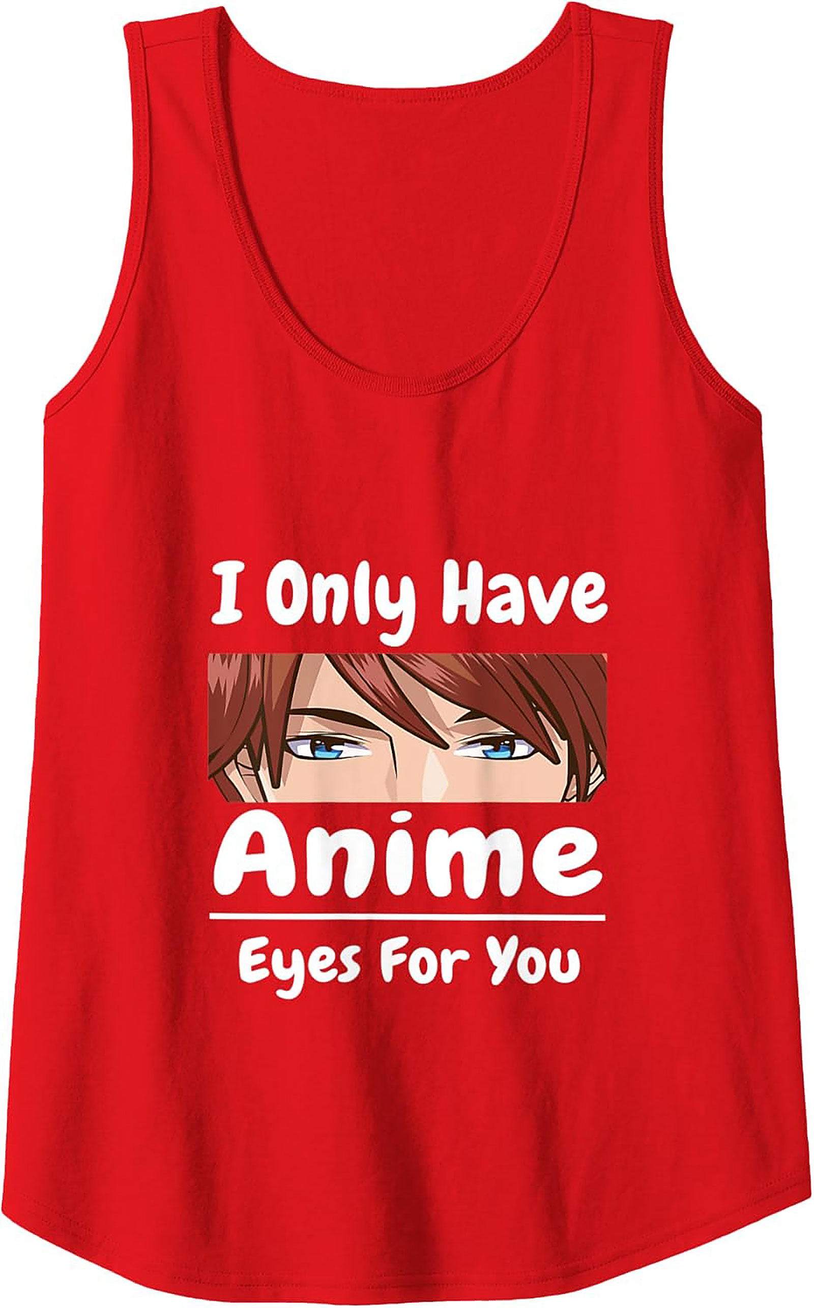 Anime Eyes Graphic Tank Top | Funny Unisex Sleeveless Shirt