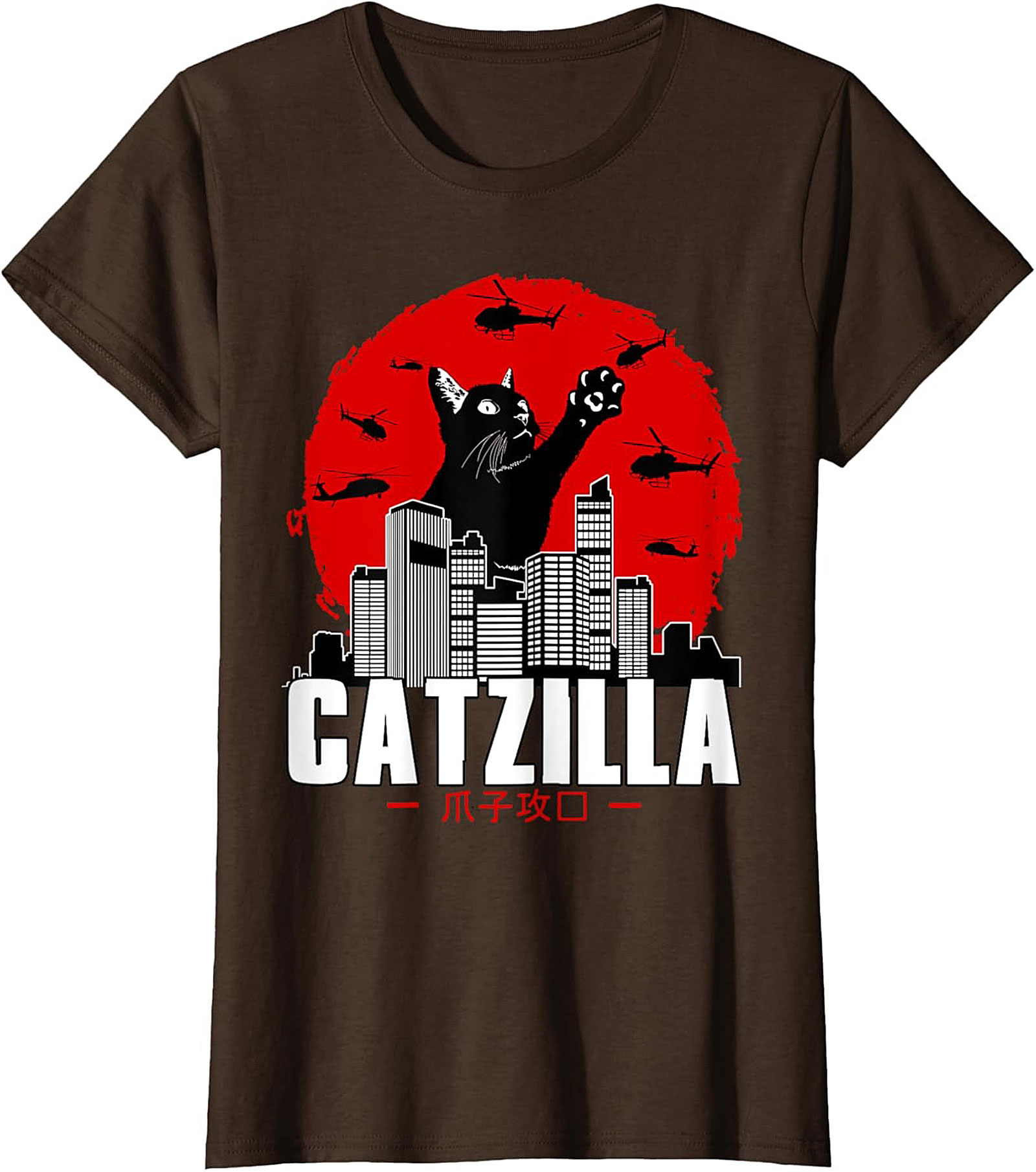 Catzilla Graphic Tee Funny Cat Shirt Unisex Tee Gift