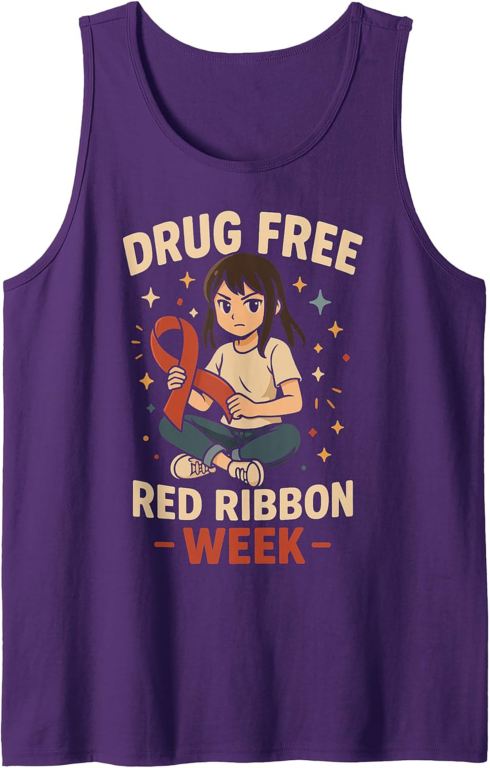 Red Ribbon Week Graphic Tank | Drug Free Awareness Tee