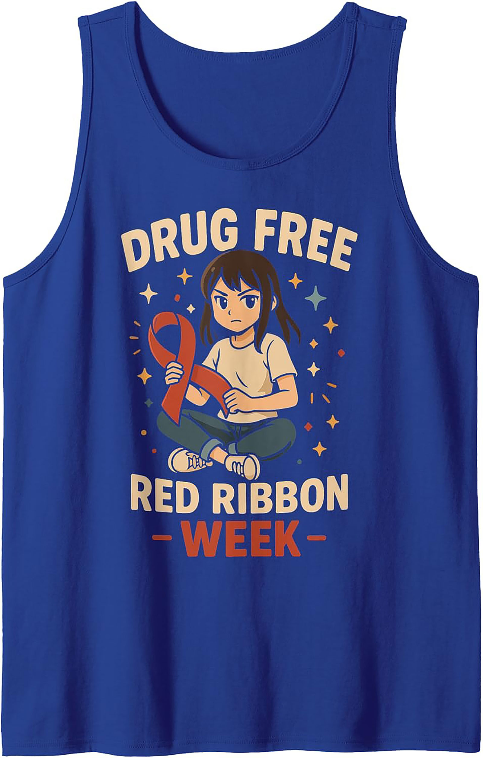Red Ribbon Week Graphic Tank | Drug Free Awareness Tee