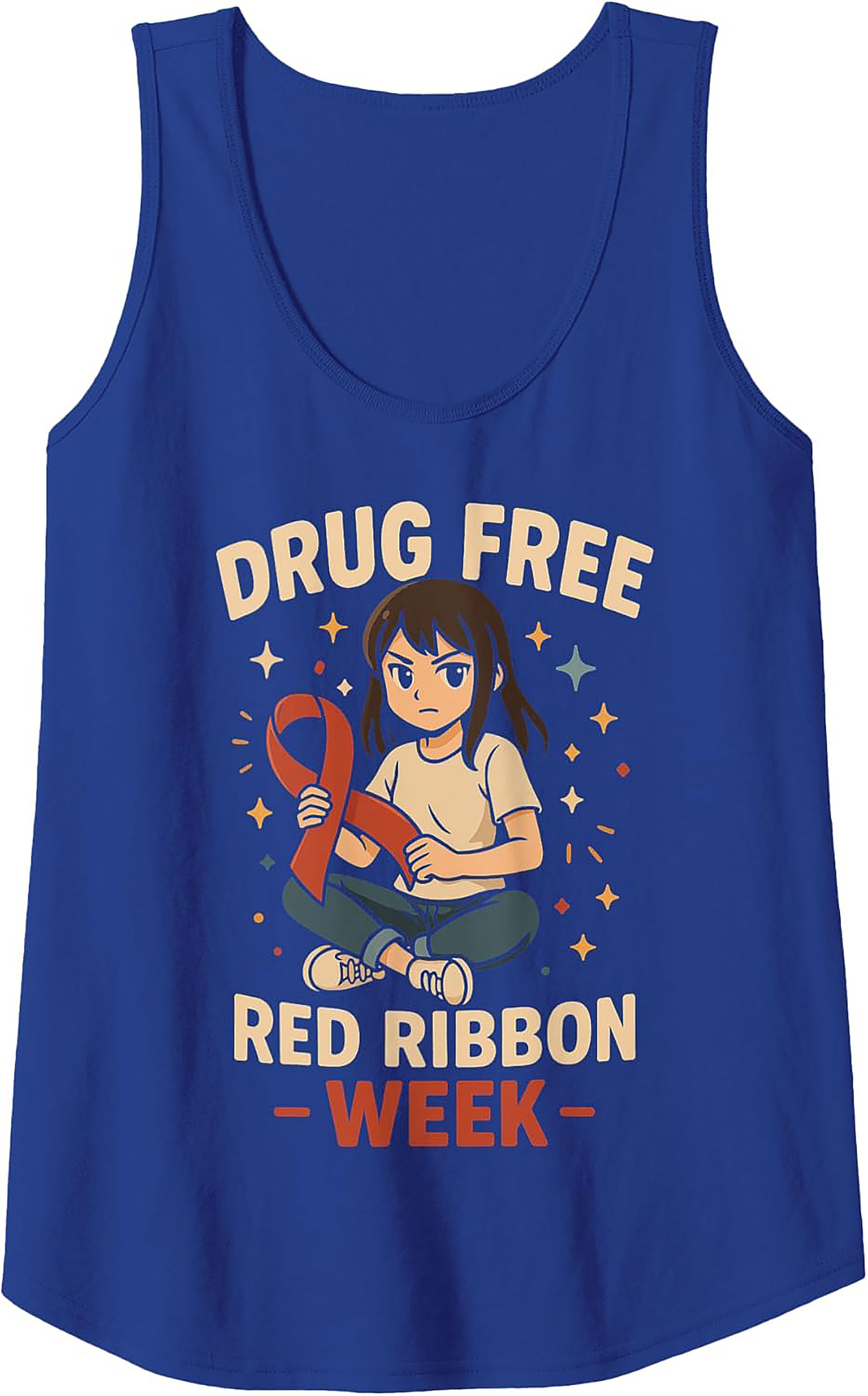 Red Ribbon Week Graphic Tank | Drug Free Awareness Tee