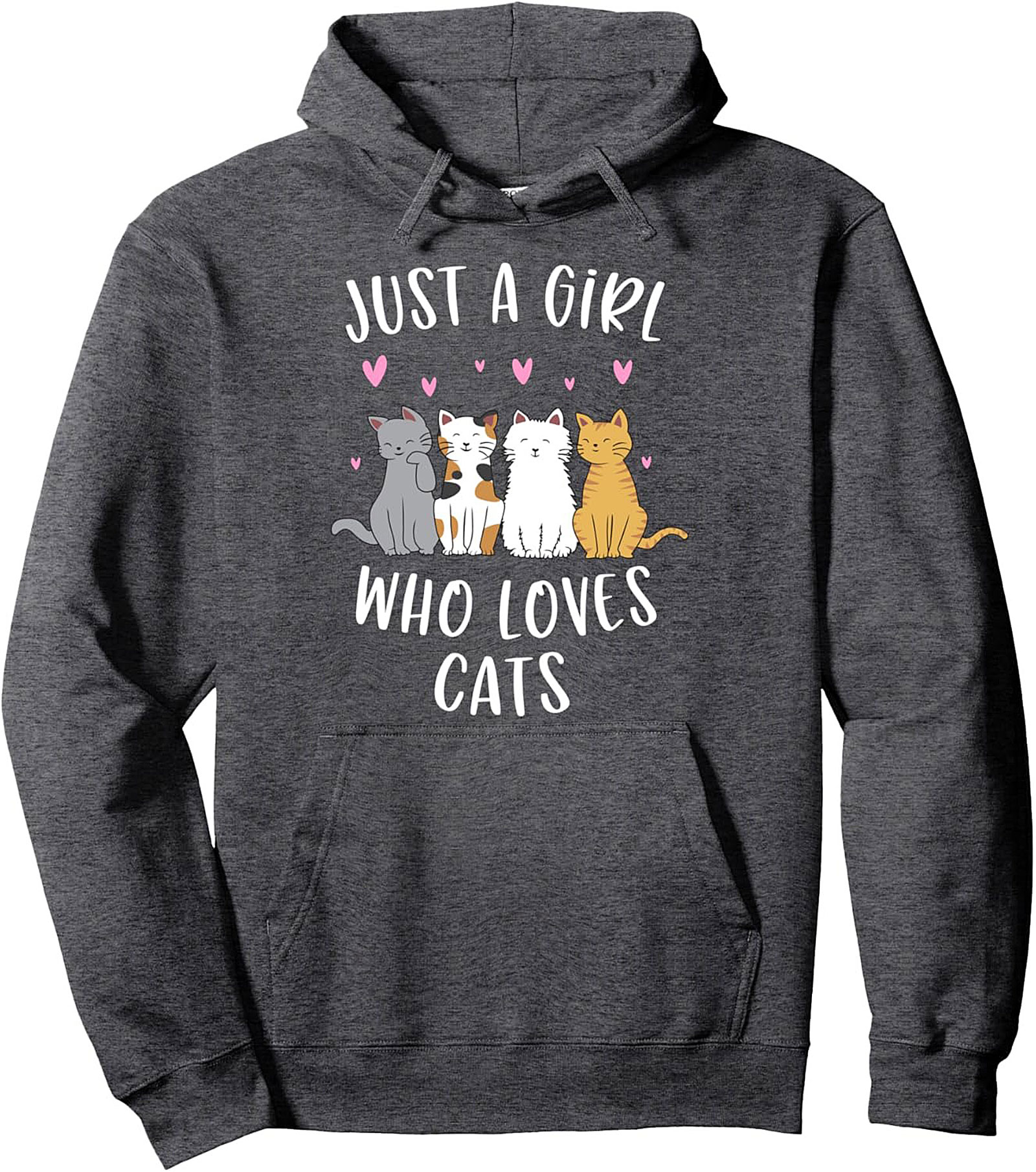 Cute Cat Lover Pullover Hoodie Just a Girl Who Loves Cats