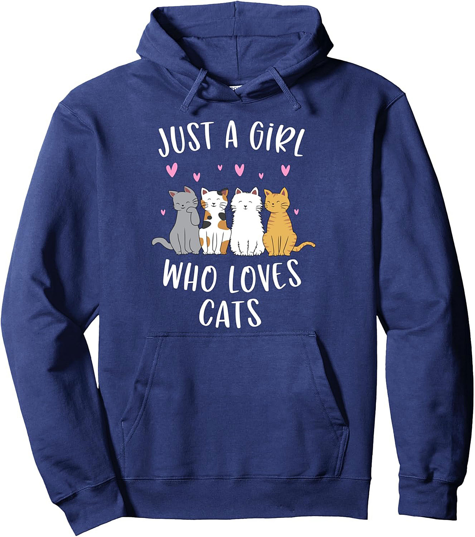 Cute Cat Lover Pullover Hoodie Just a Girl Who Loves Cats