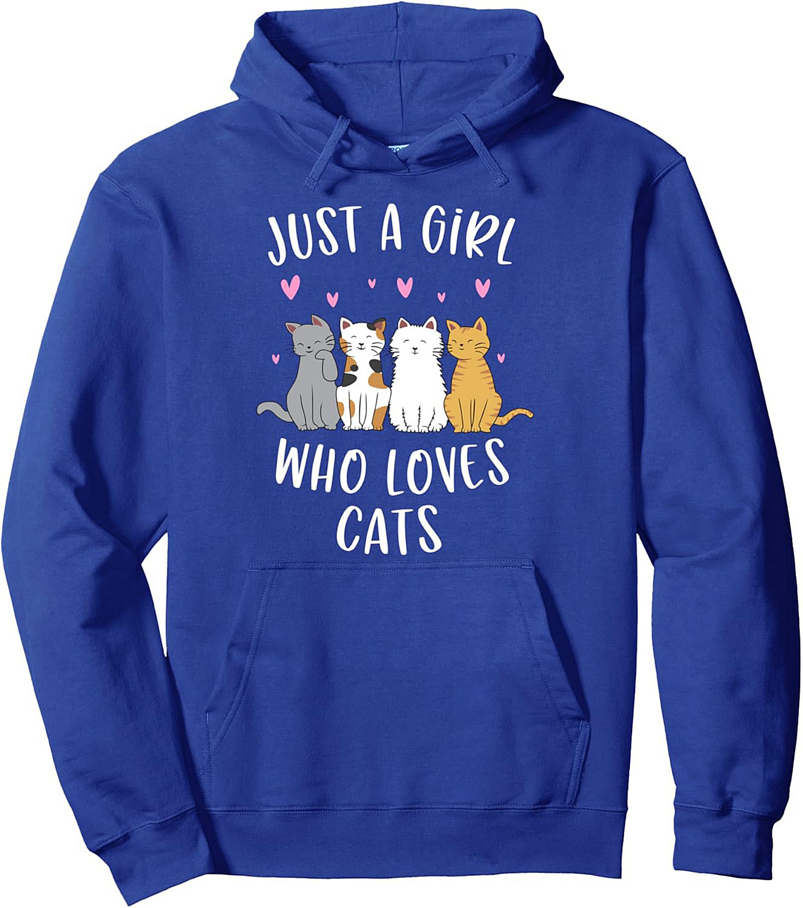Cute Cat Lover Pullover Hoodie Just a Girl Who Loves Cats