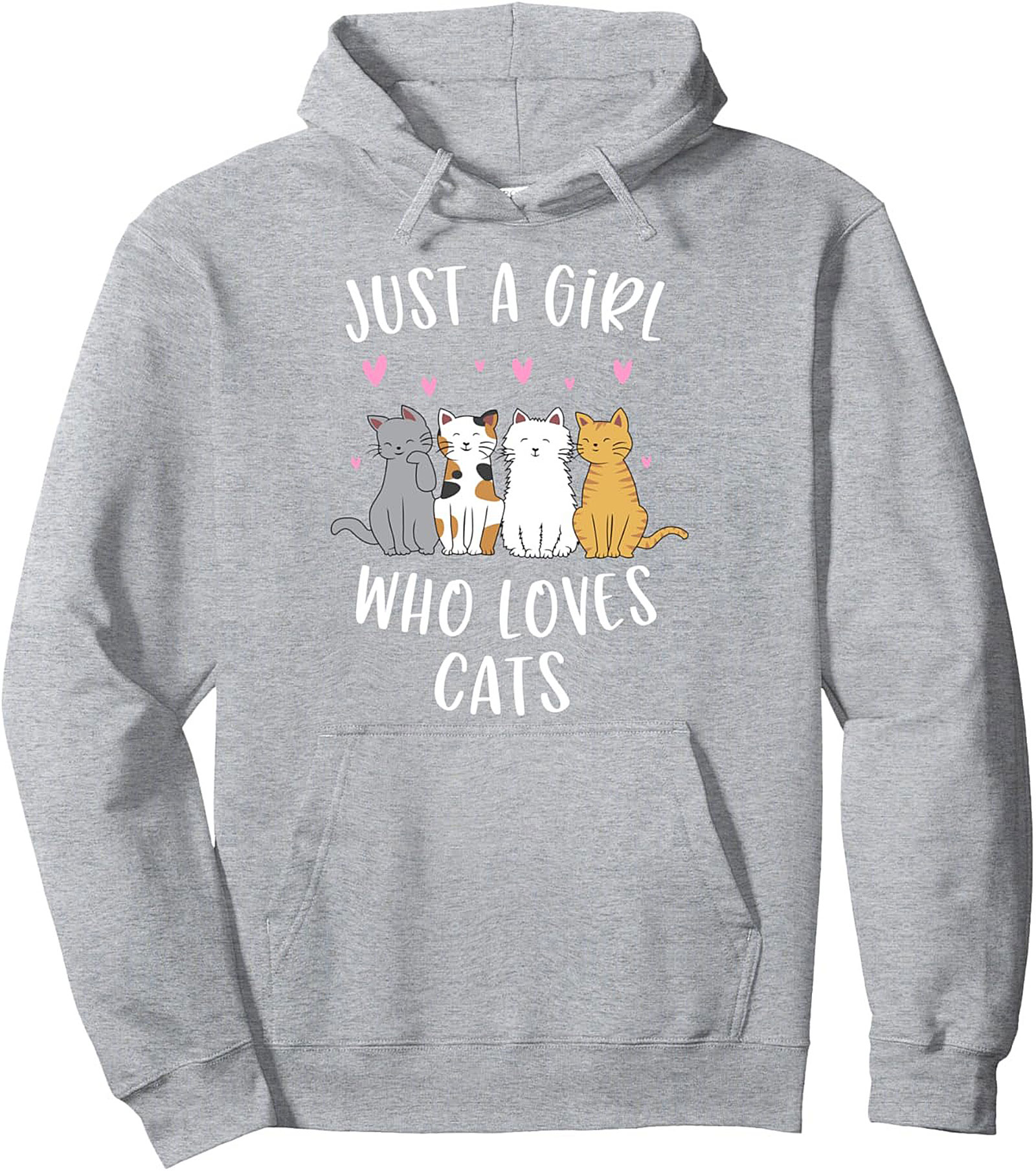 Cute Cat Lover Pullover Hoodie Just a Girl Who Loves Cats