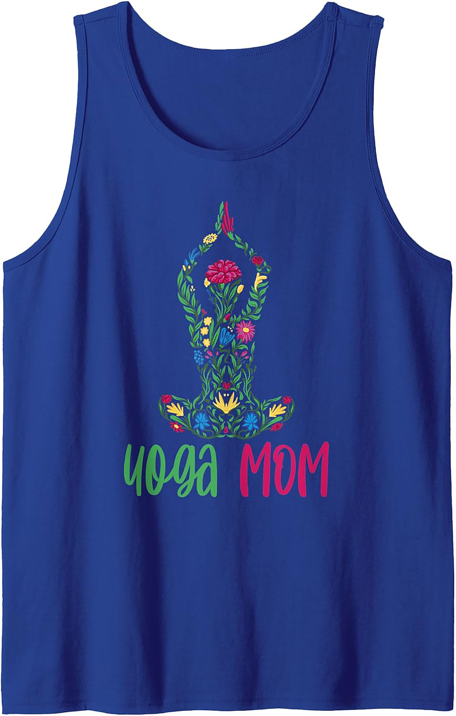 Yoga Mom Floral Graphic Tank Top Breathable Summer Wear