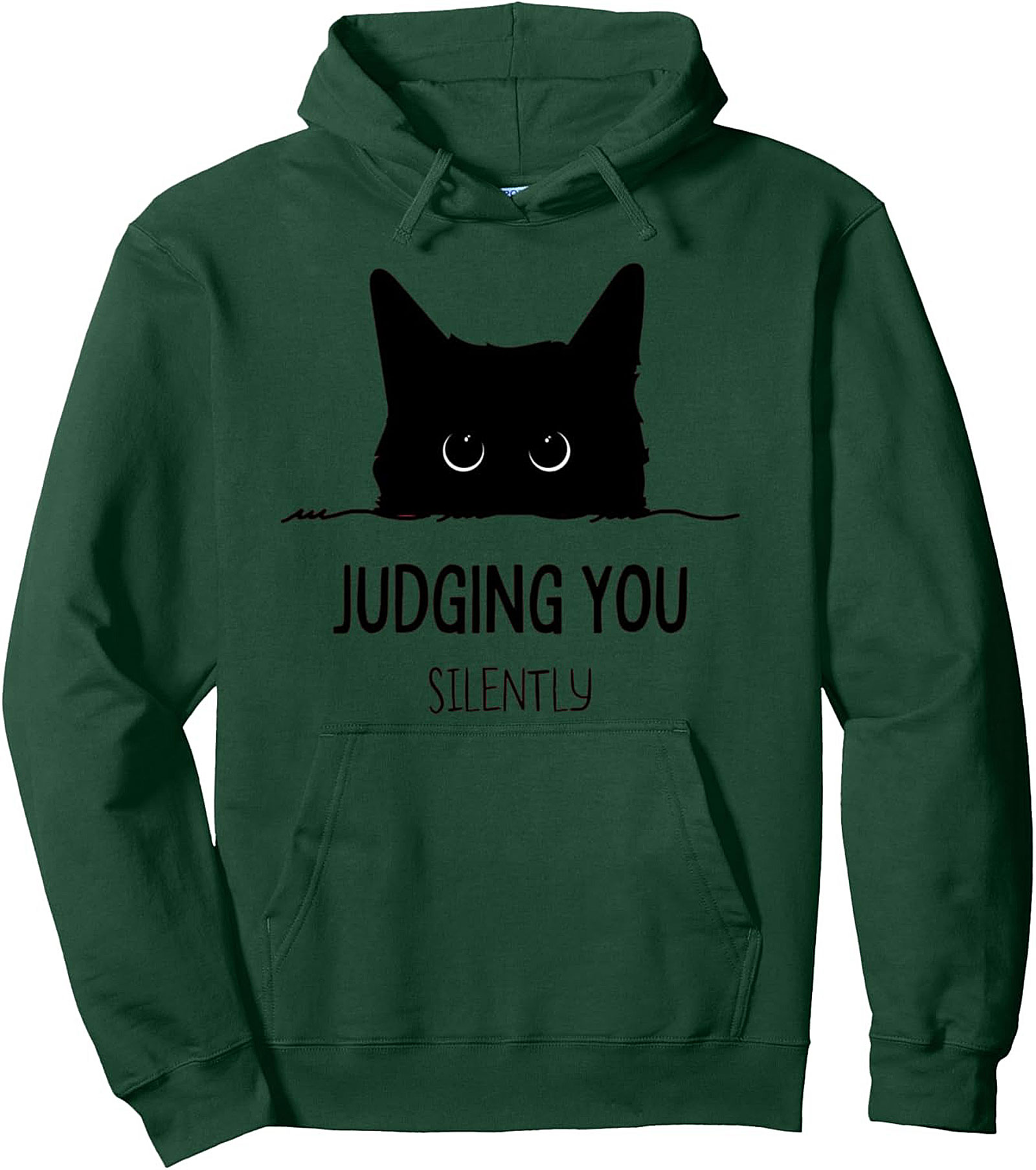Judging Cat Pullover Hoodie Sarcastic Unisex Gift Idea