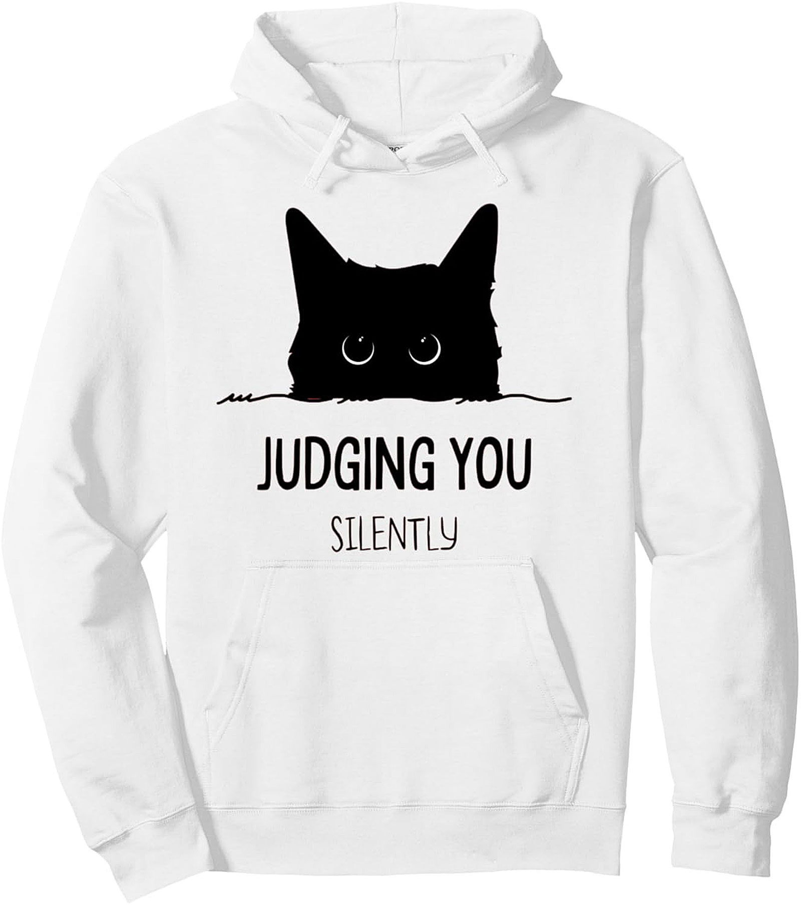 Judging Cat Pullover Hoodie Sarcastic Unisex Gift Idea