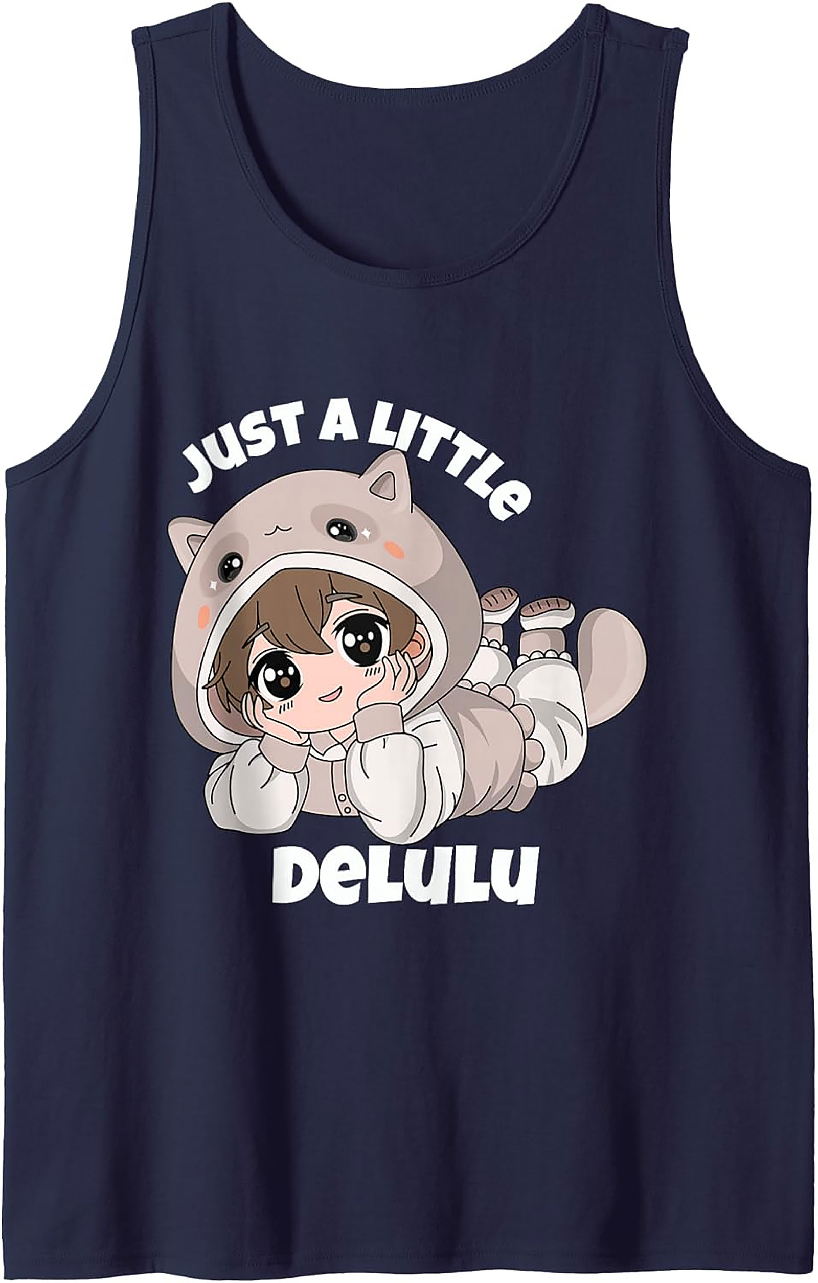 Cute DeLulu Anime Graphic Tank Top - Summer Sleeveless Tee