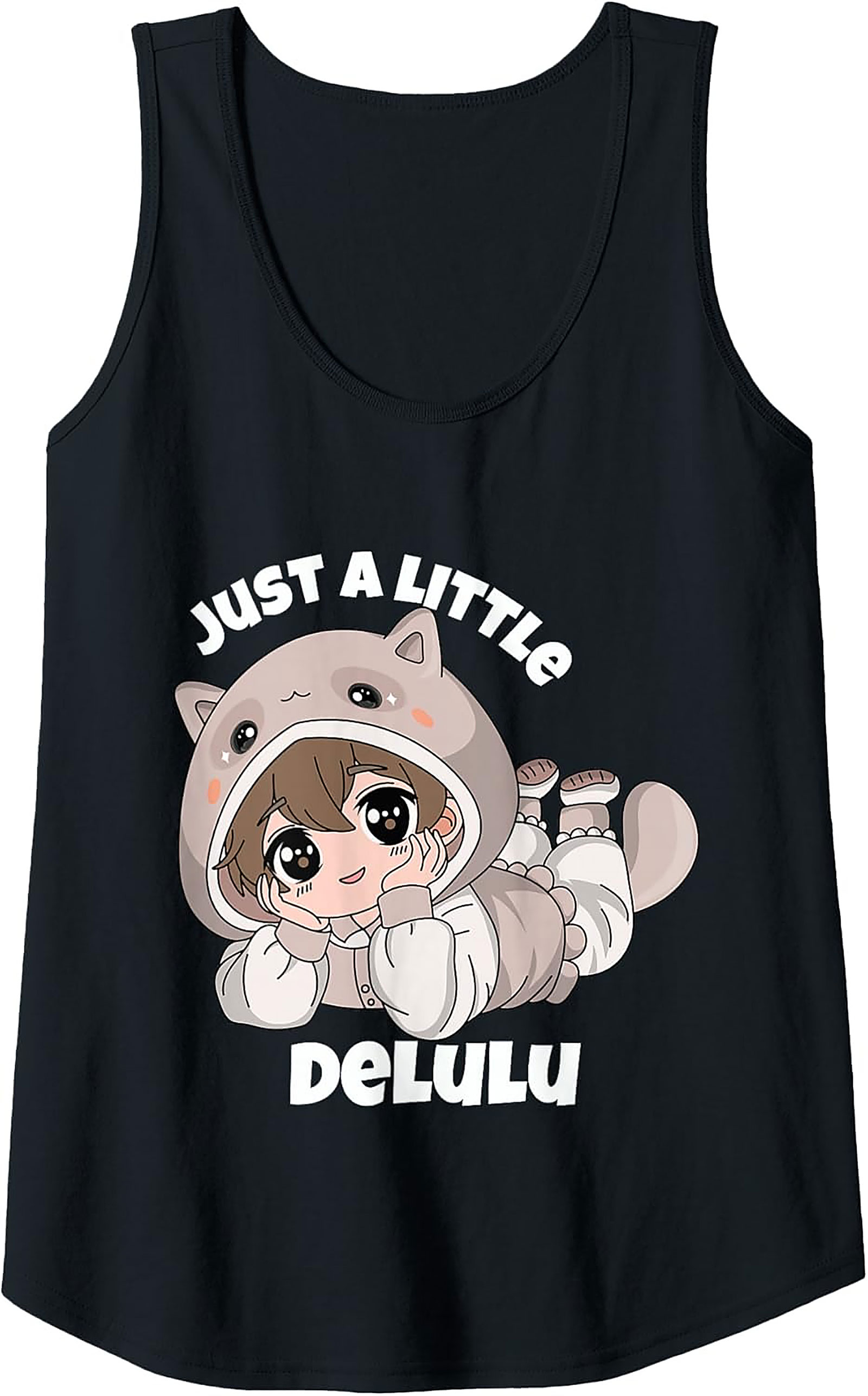 Cute DeLulu Anime Graphic Tank Top - Summer Sleeveless Tee