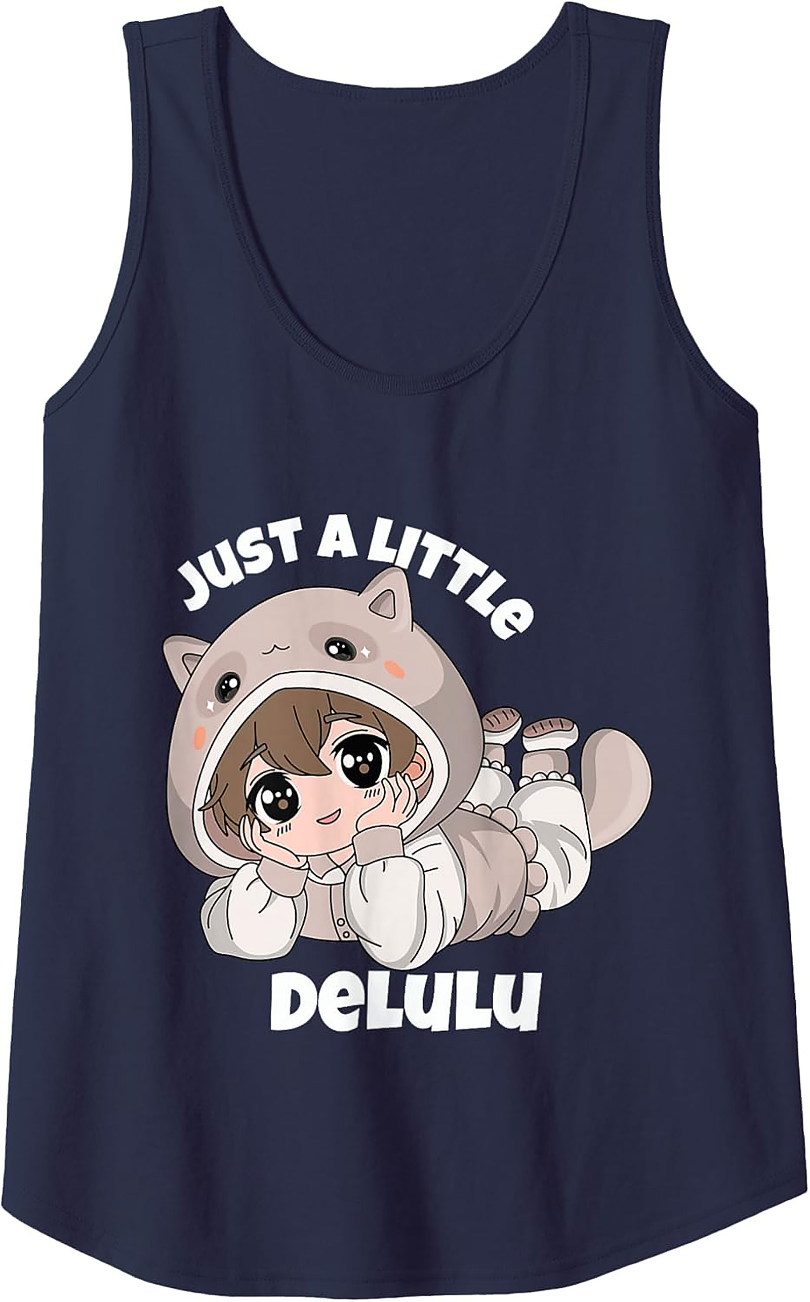 Cute DeLulu Anime Graphic Tank Top - Summer Sleeveless Tee