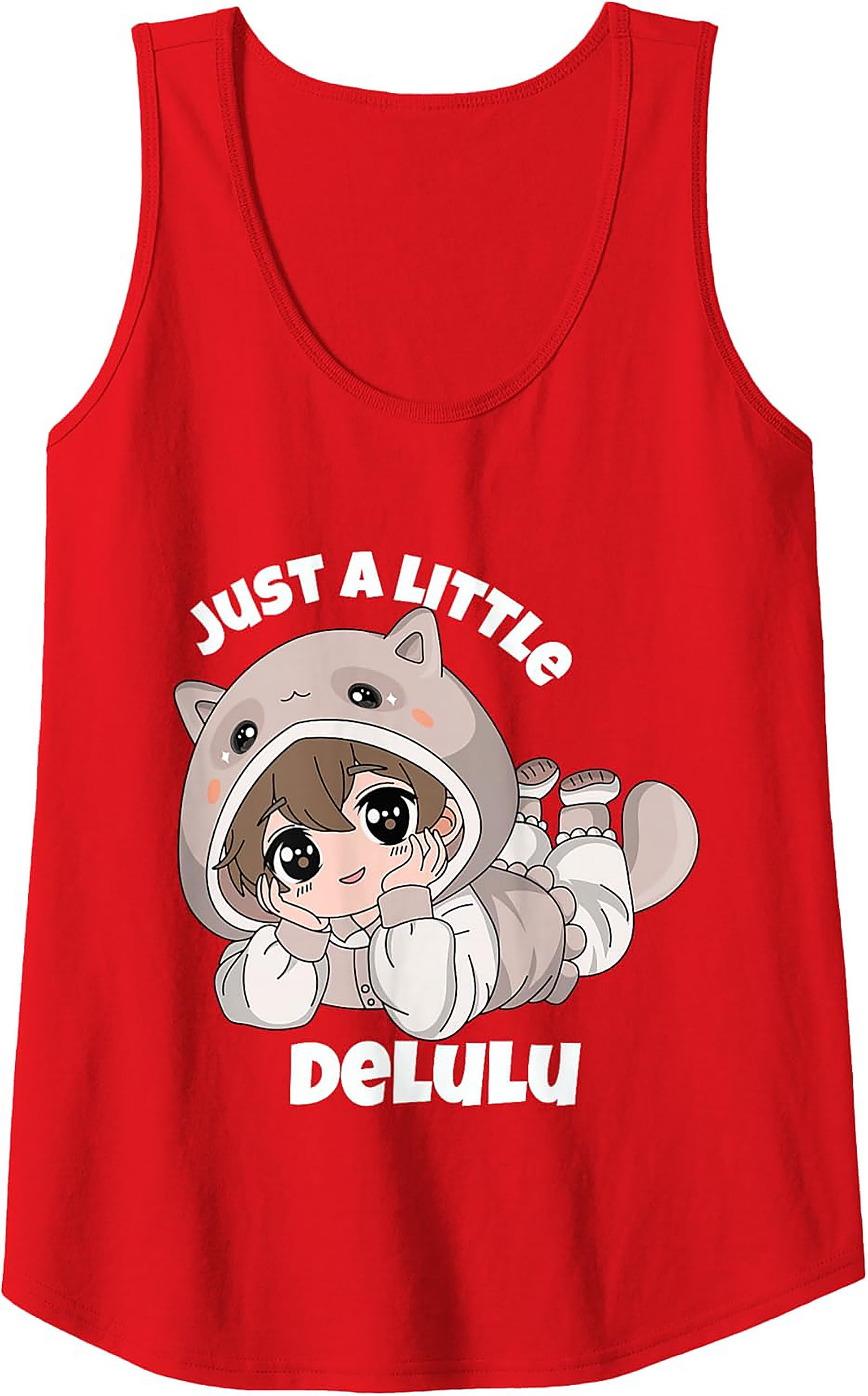 Cute DeLulu Anime Graphic Tank Top - Summer Sleeveless Tee
