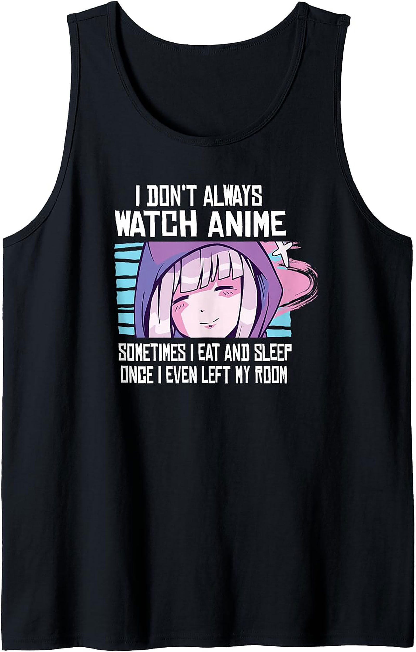 Funny Anime Tank Top | Otaku Graphic Sleeveless Shirt