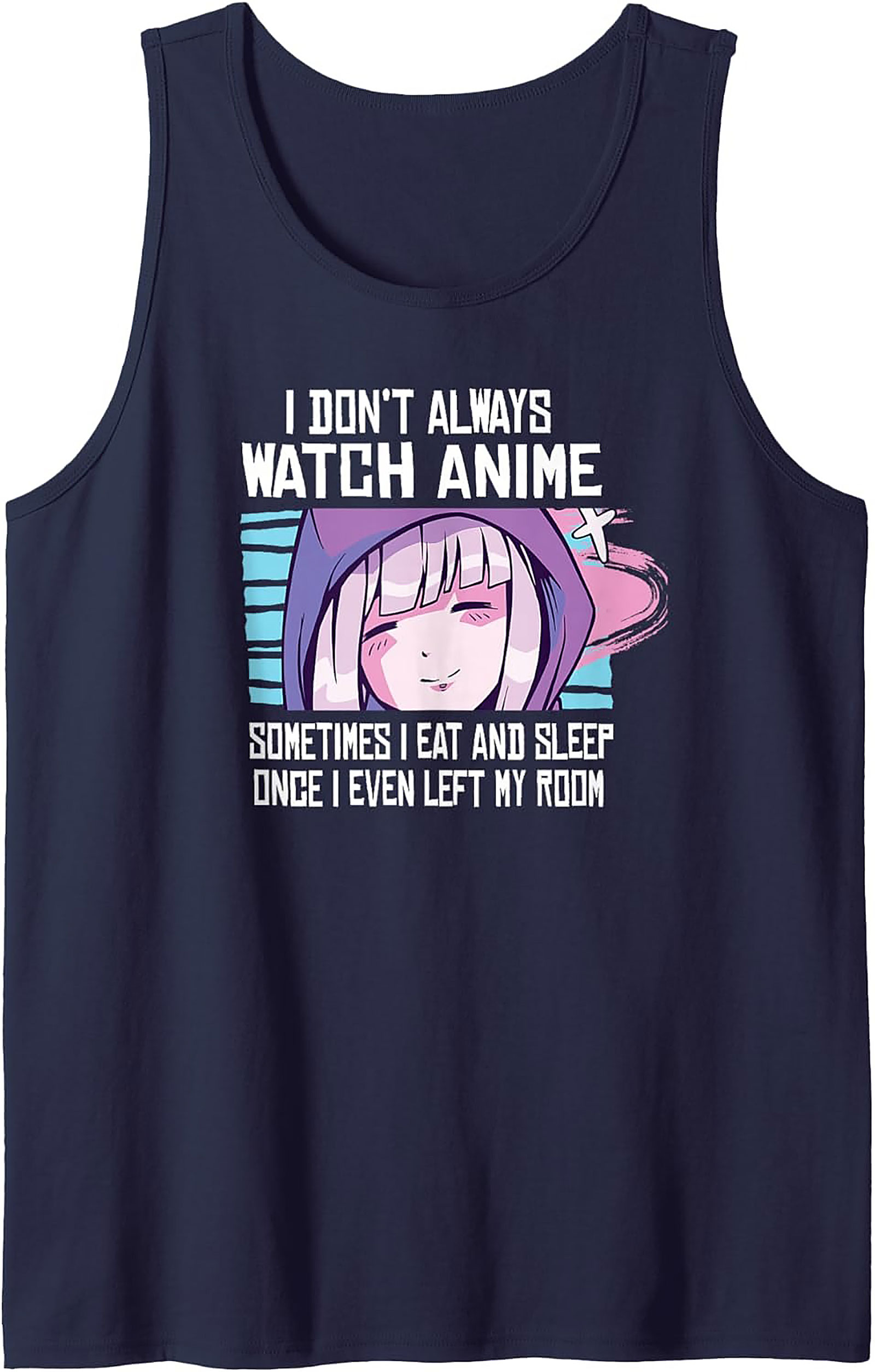 Funny Anime Tank Top | Otaku Graphic Sleeveless Shirt