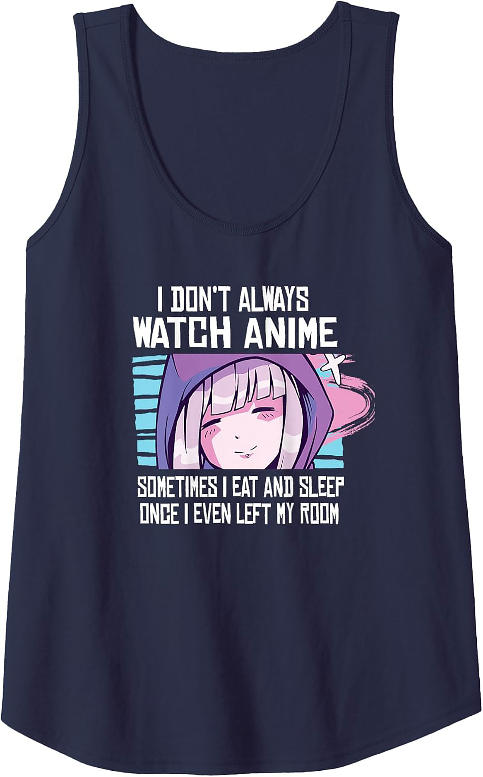 Funny Anime Tank Top | Otaku Graphic Sleeveless Shirt