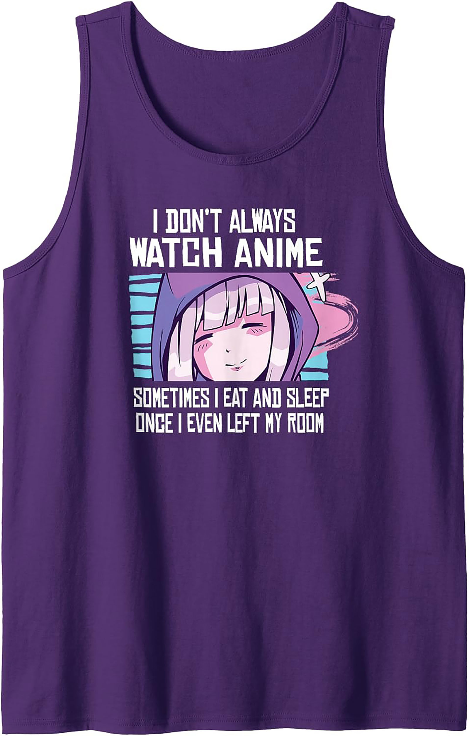 Funny Anime Tank Top | Otaku Graphic Sleeveless Shirt
