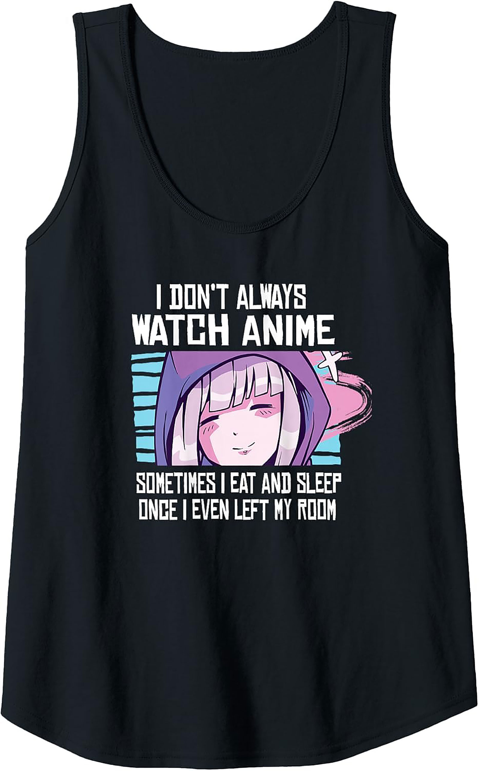 Funny Anime Tank Top | Otaku Graphic Sleeveless Shirt