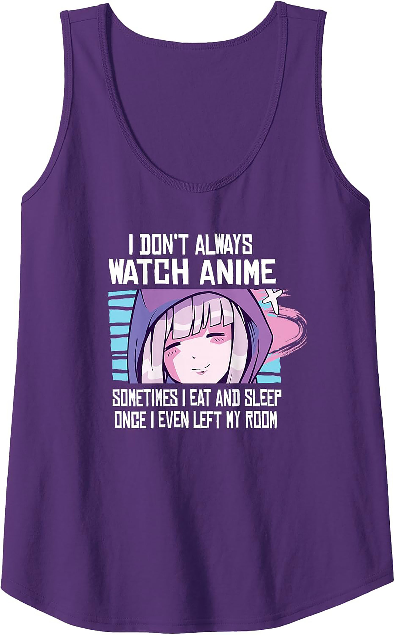 Funny Anime Tank Top | Otaku Graphic Sleeveless Shirt