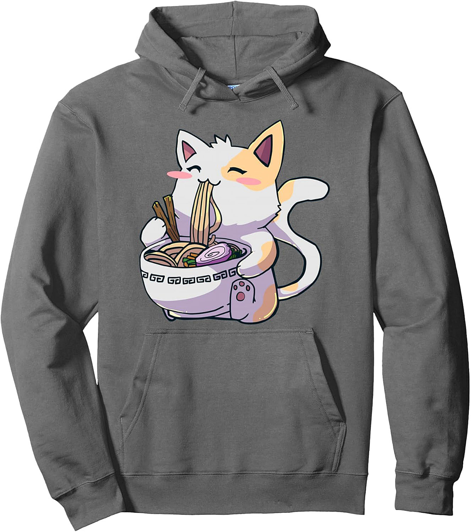 Cozy Ramen Cat Graphic Hoodie Cute Pullover Gift