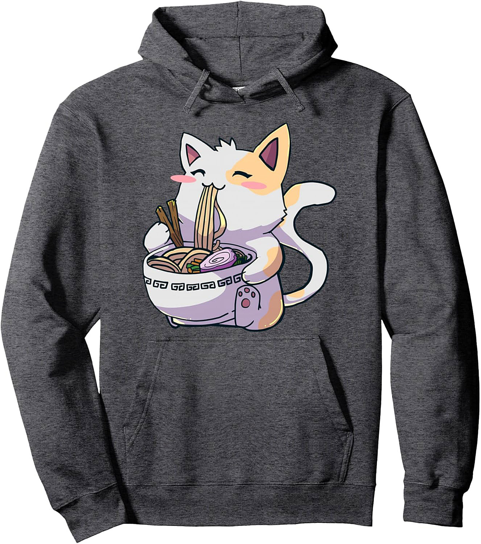 Cozy Ramen Cat Graphic Hoodie Cute Pullover Gift