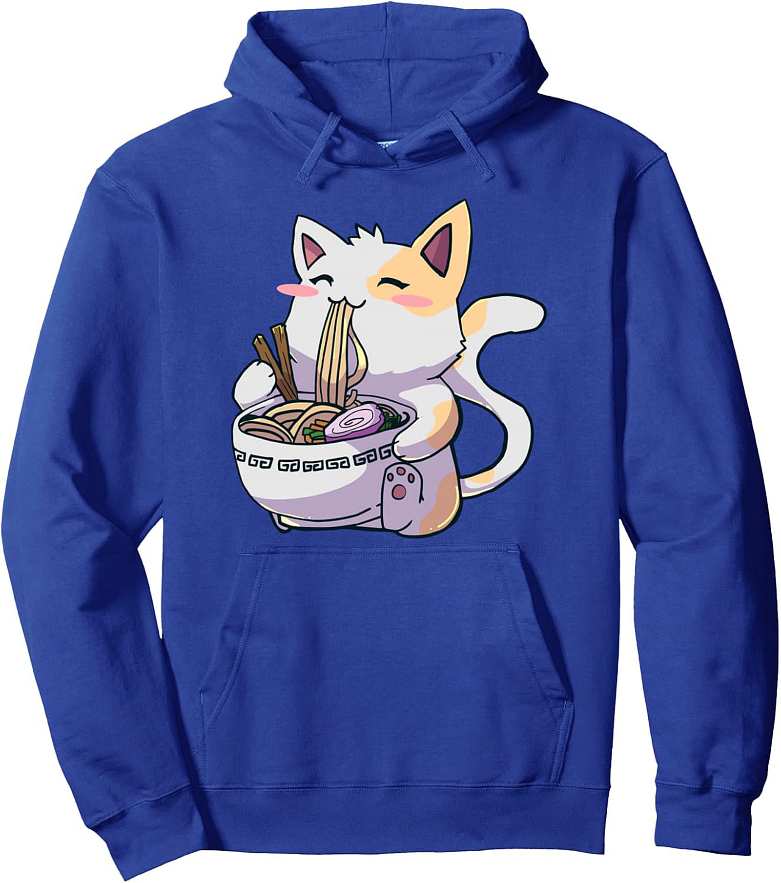 Cozy Ramen Cat Graphic Hoodie Cute Pullover Gift