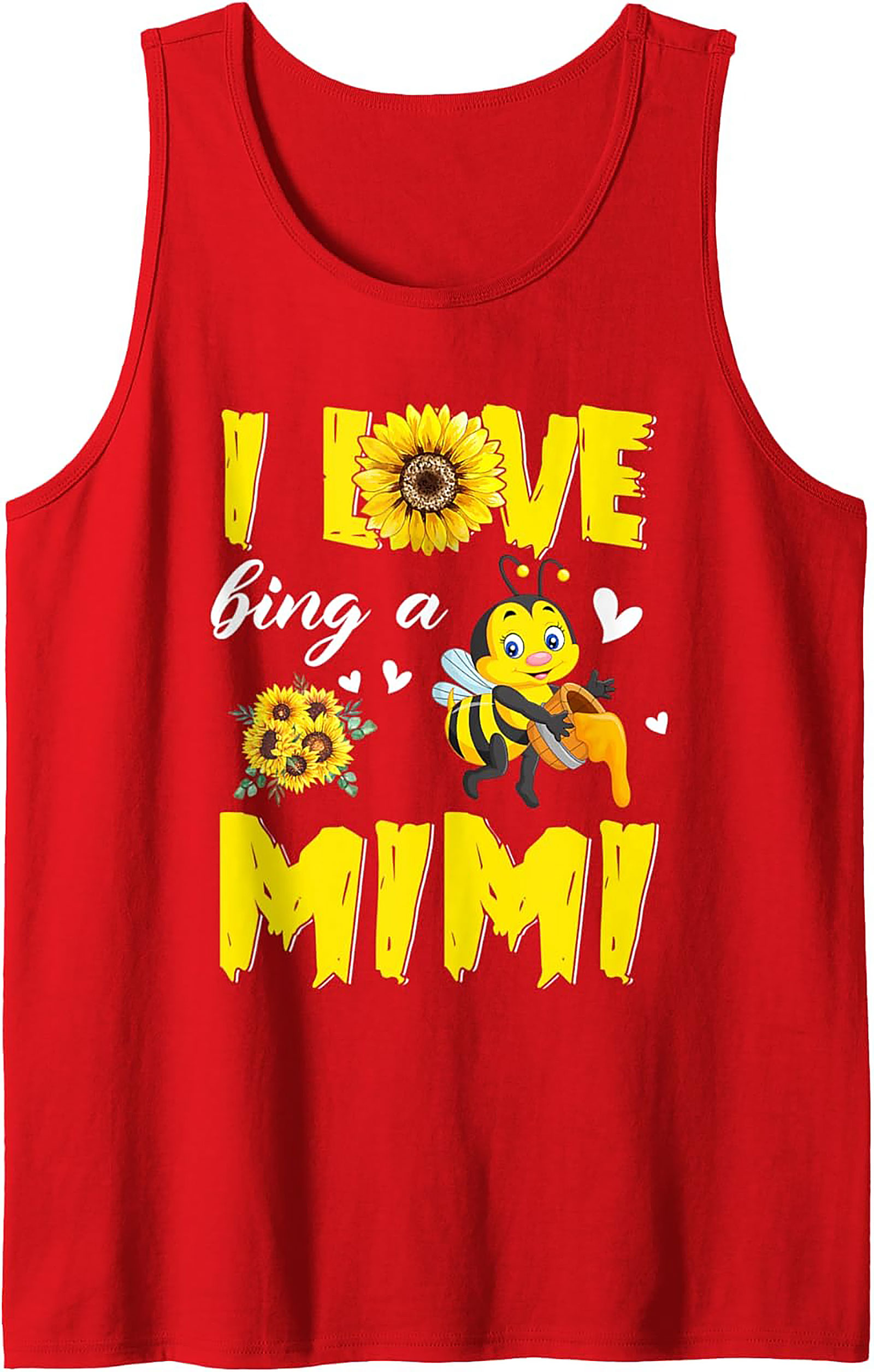 Mimi Sunflower Tank Top Best Grandma Gift Sleeveless Shirt