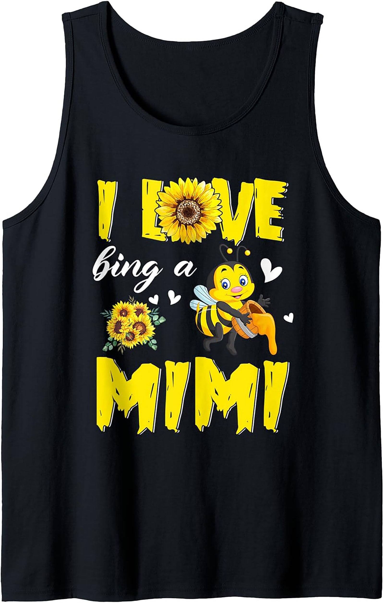 Mimi Sunflower Tank Top Best Grandma Gift Sleeveless Shirt