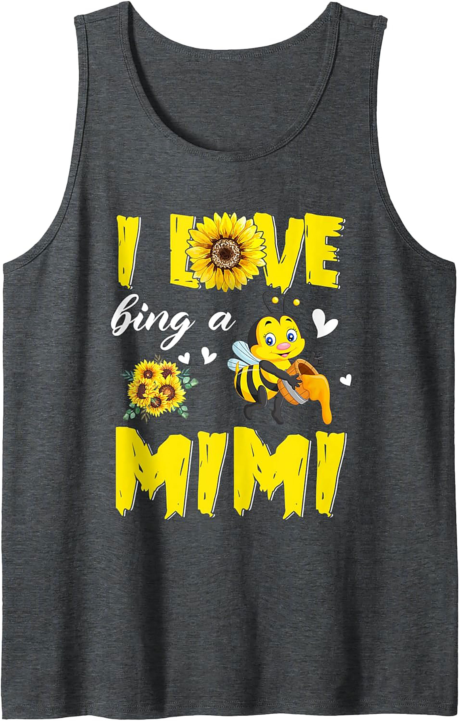 Mimi Sunflower Tank Top Best Grandma Gift Sleeveless Shirt