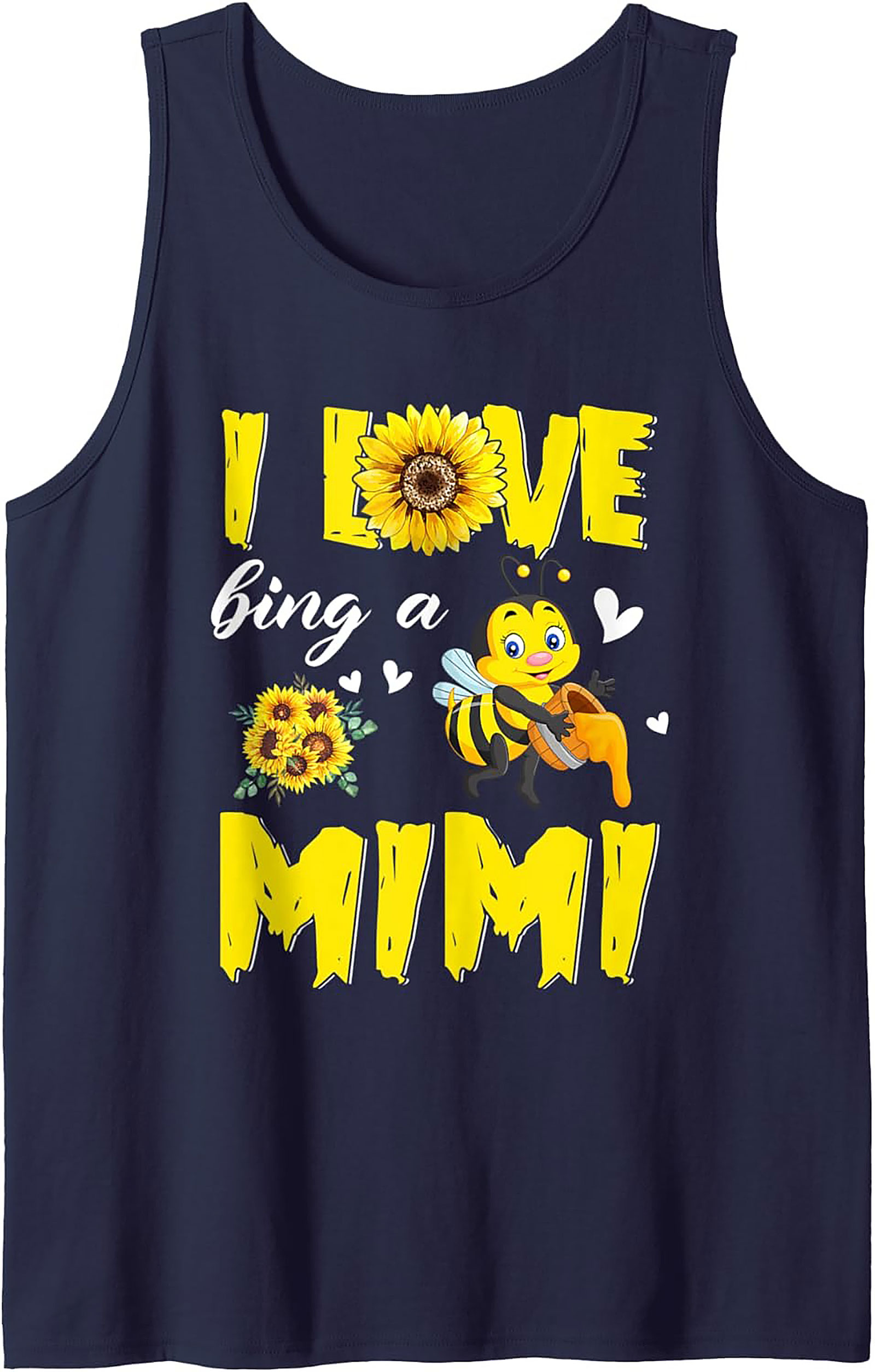 Mimi Sunflower Tank Top Best Grandma Gift Sleeveless Shirt