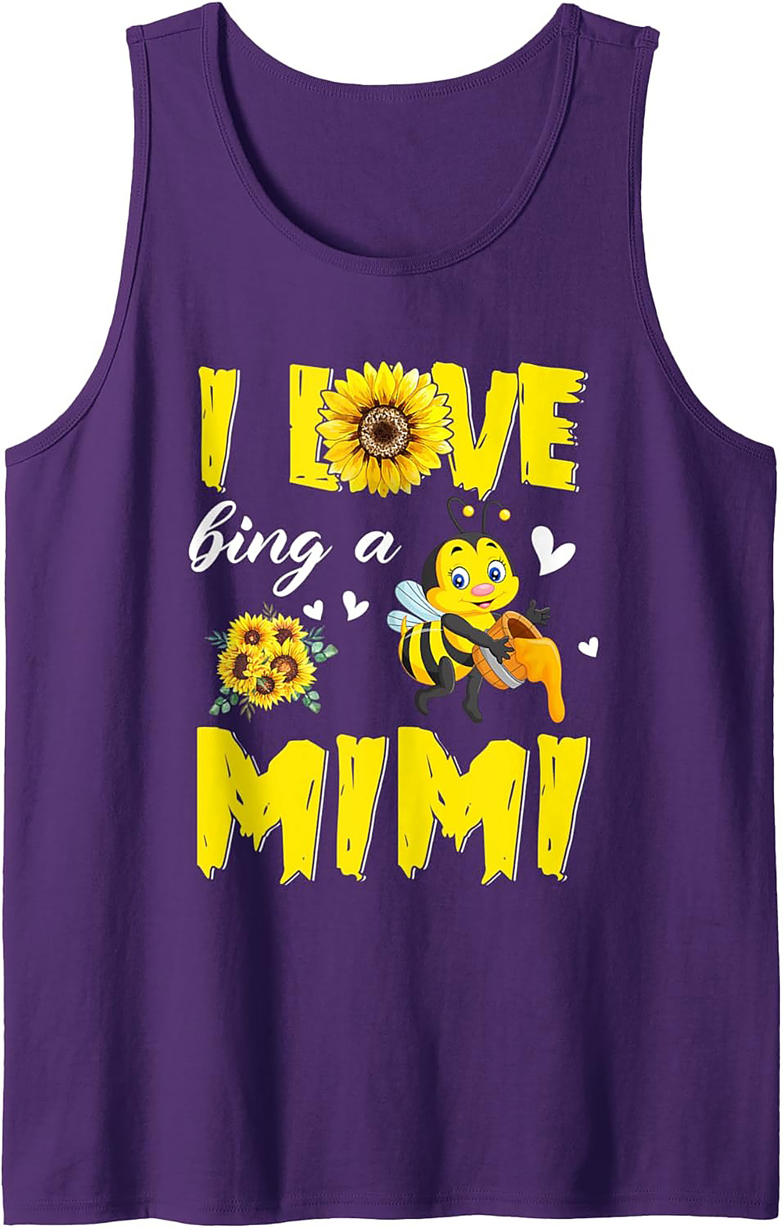 Mimi Sunflower Tank Top Best Grandma Gift Sleeveless Shirt