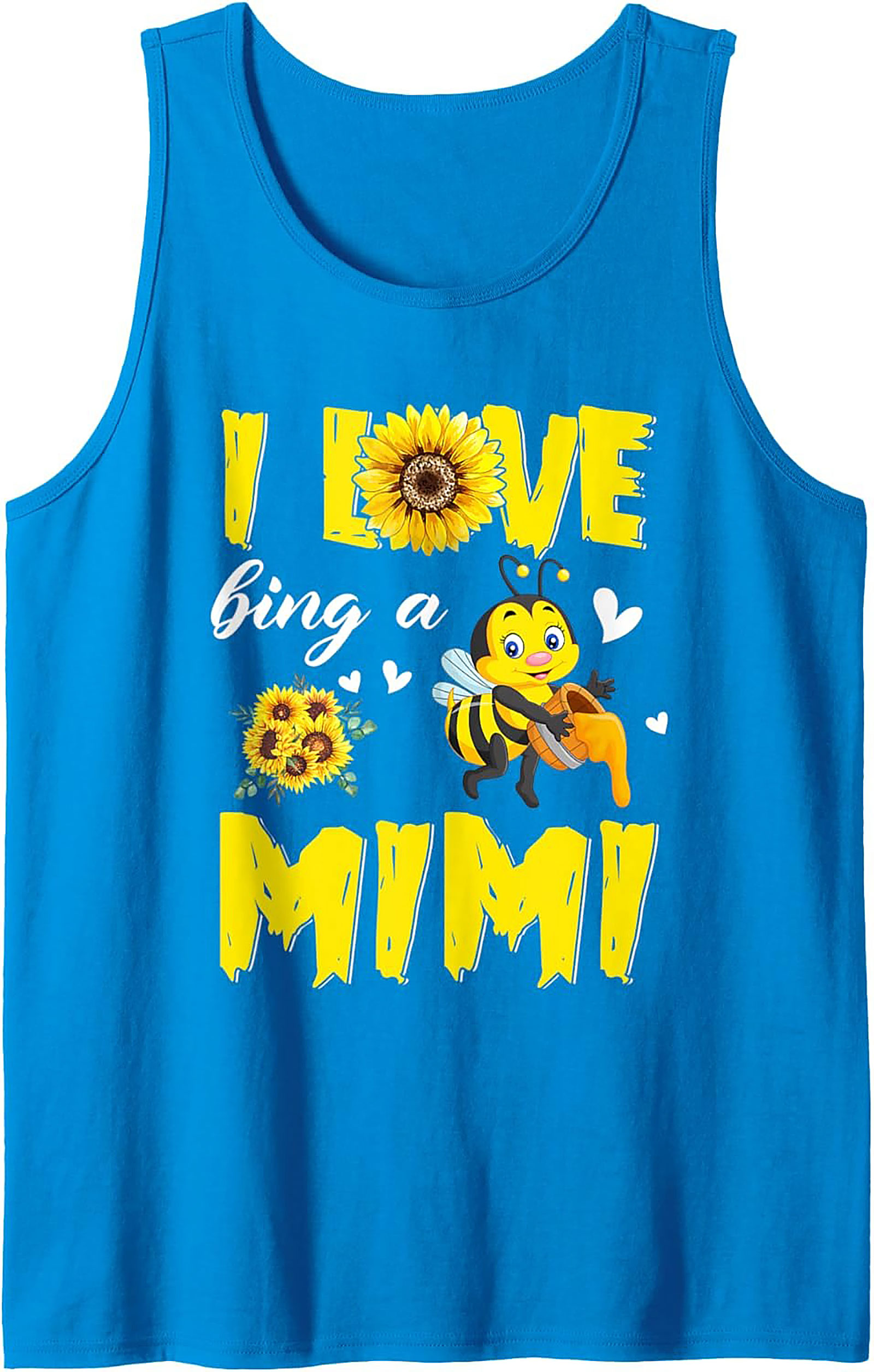 Mimi Sunflower Tank Top Best Grandma Gift Sleeveless Shirt