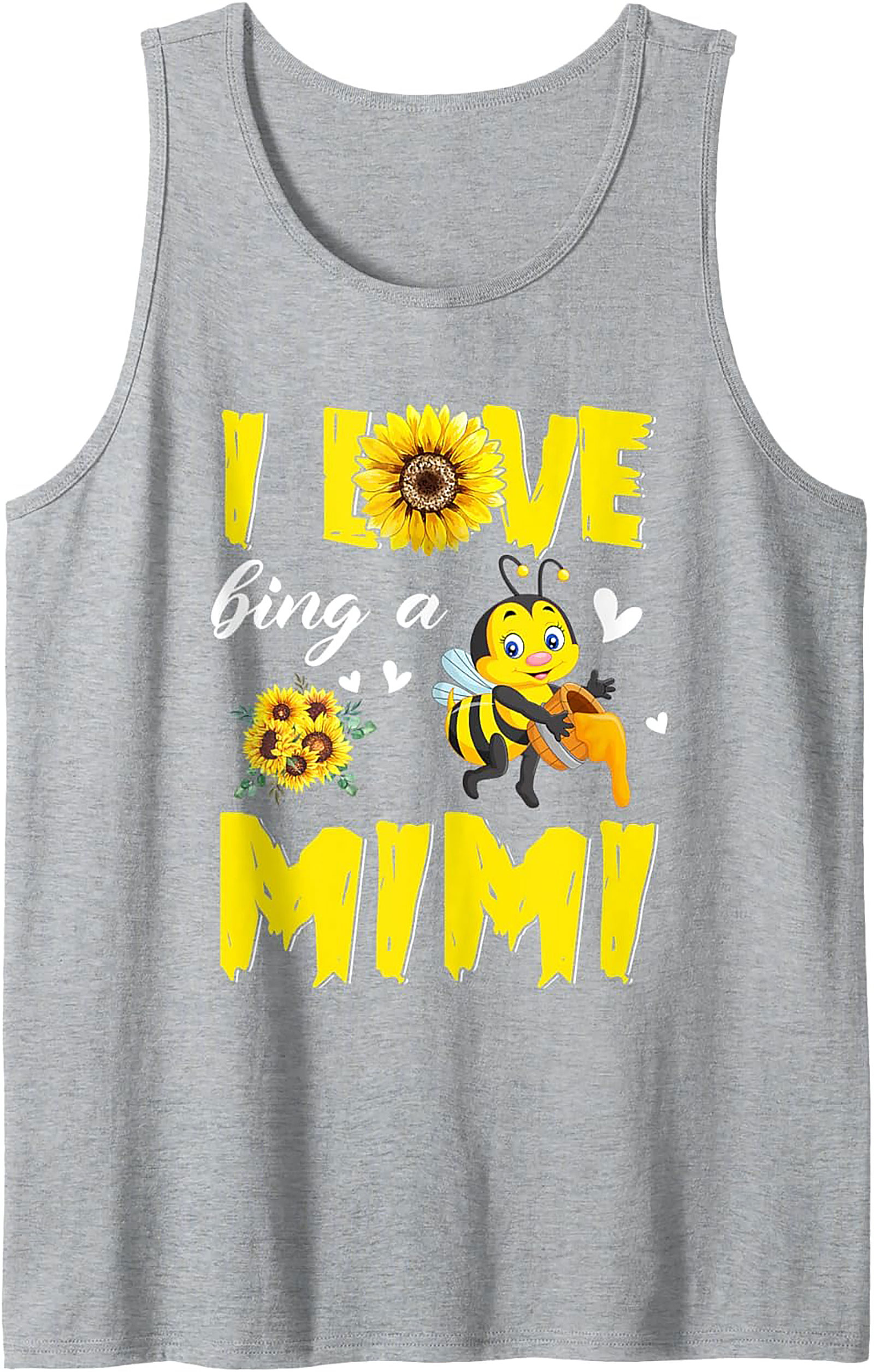 Mimi Sunflower Tank Top Best Grandma Gift Sleeveless Shirt