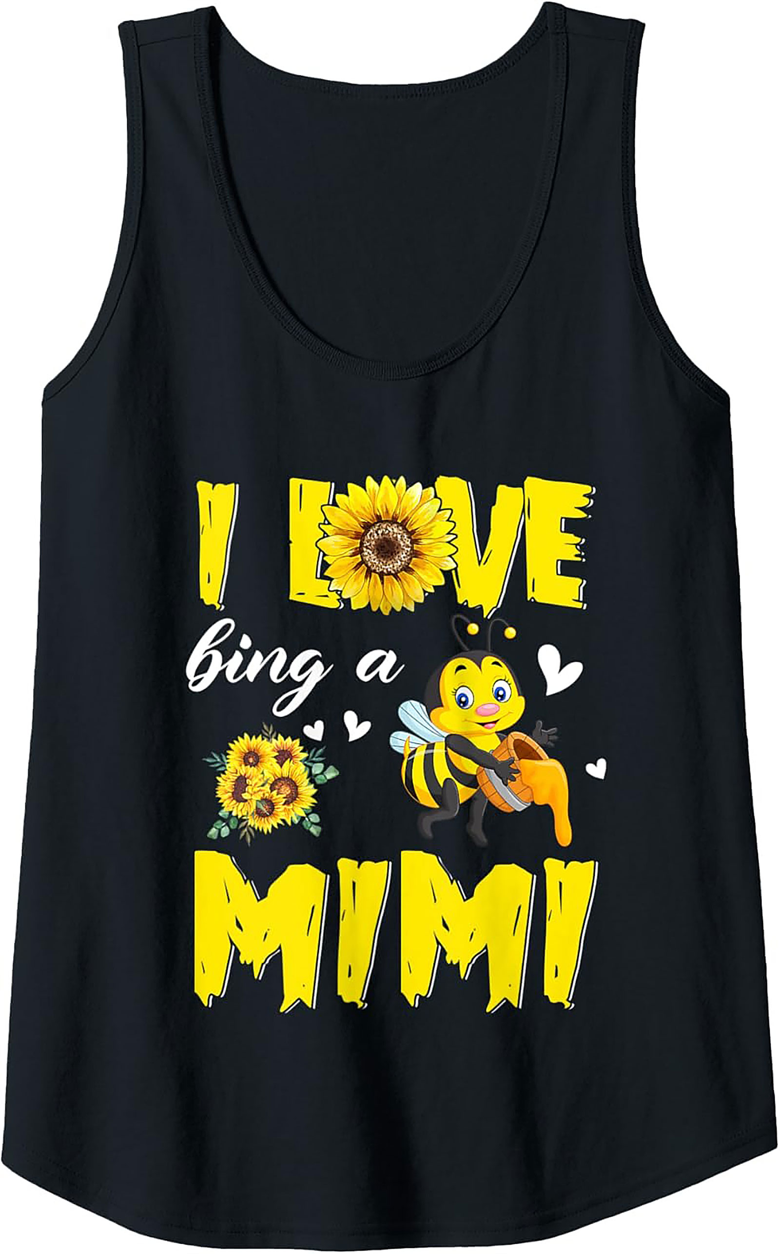 Mimi Sunflower Tank Top Best Grandma Gift Sleeveless Shirt