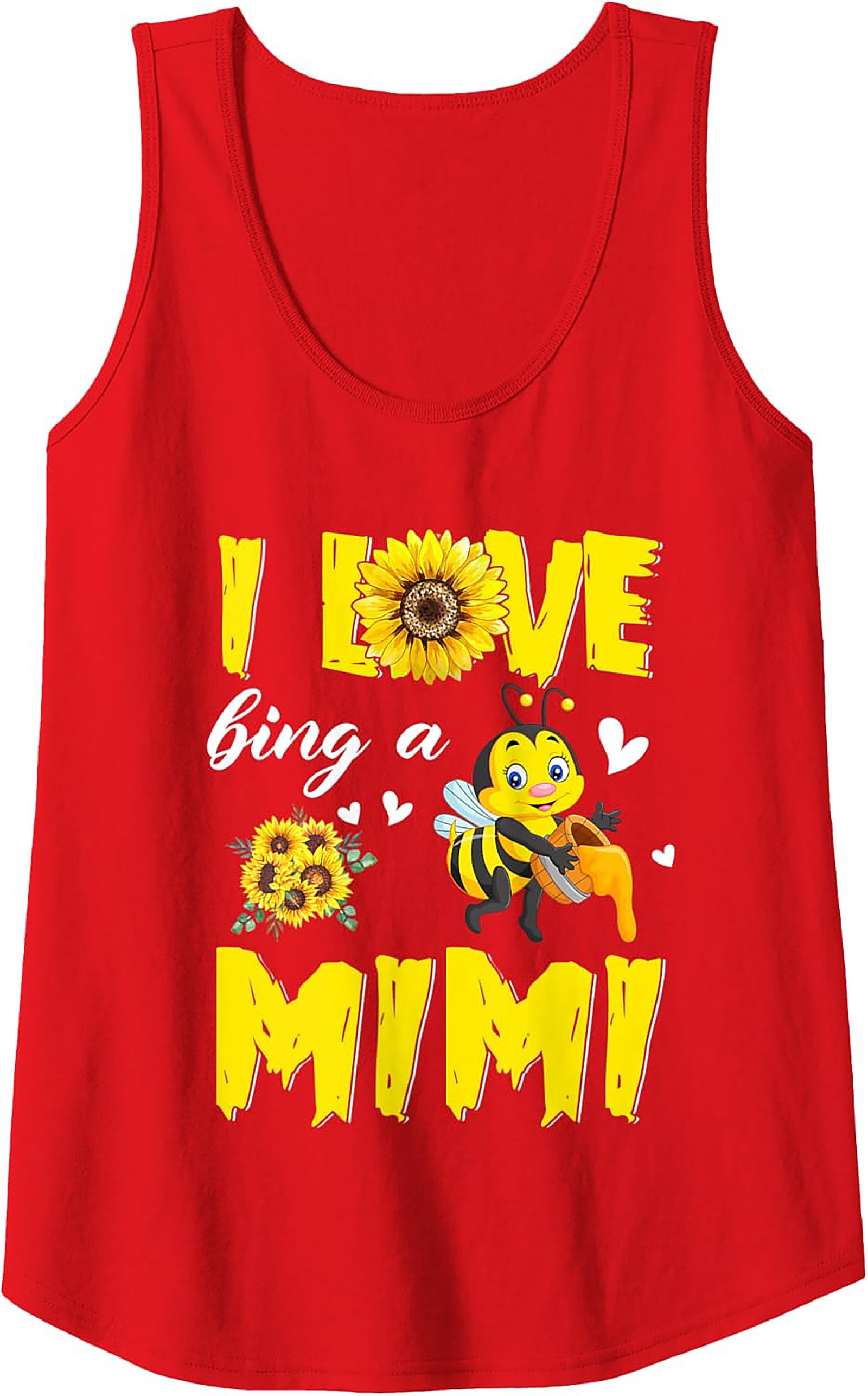 Mimi Sunflower Tank Top Best Grandma Gift Sleeveless Shirt