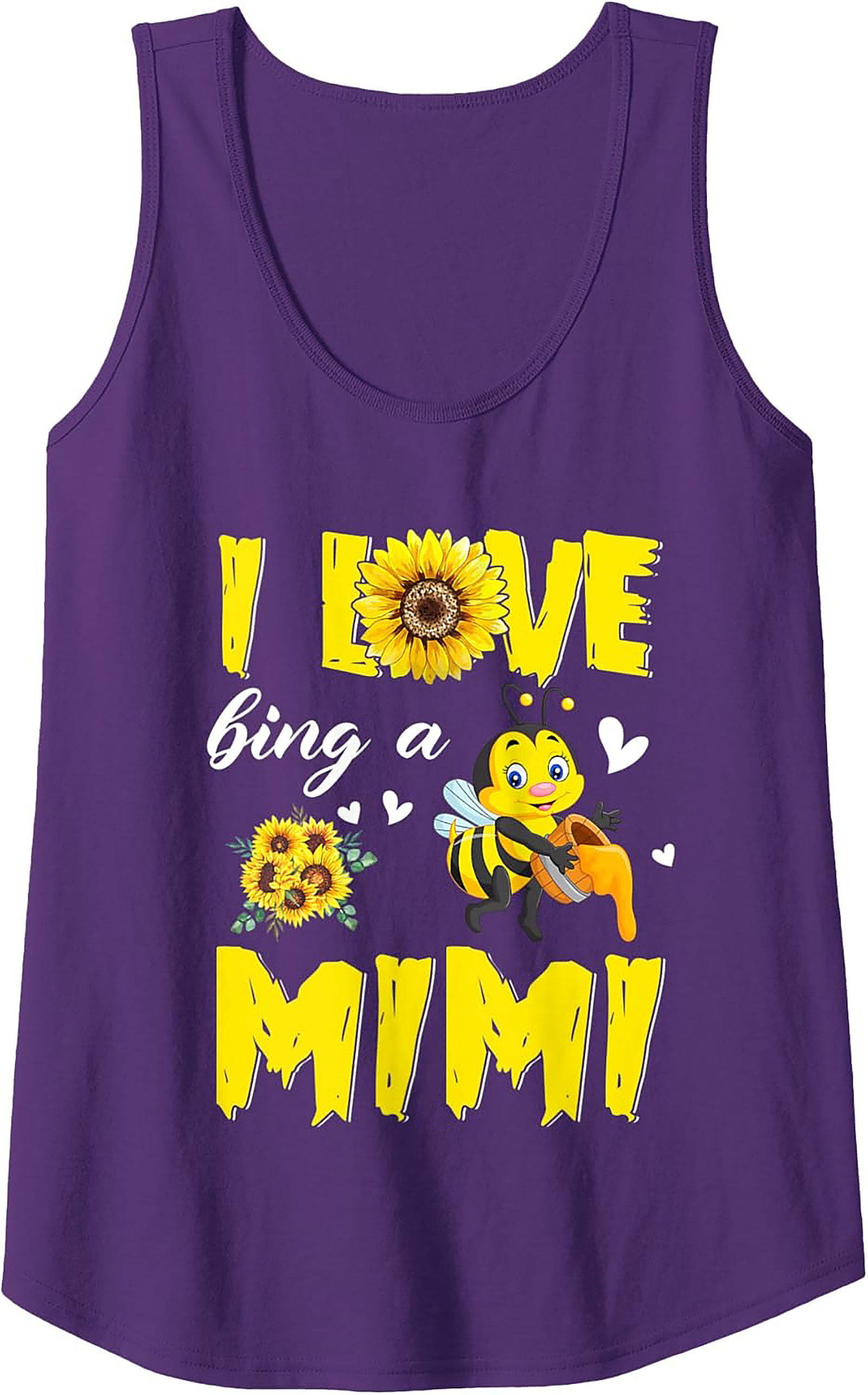 Mimi Sunflower Tank Top Best Grandma Gift Sleeveless Shirt