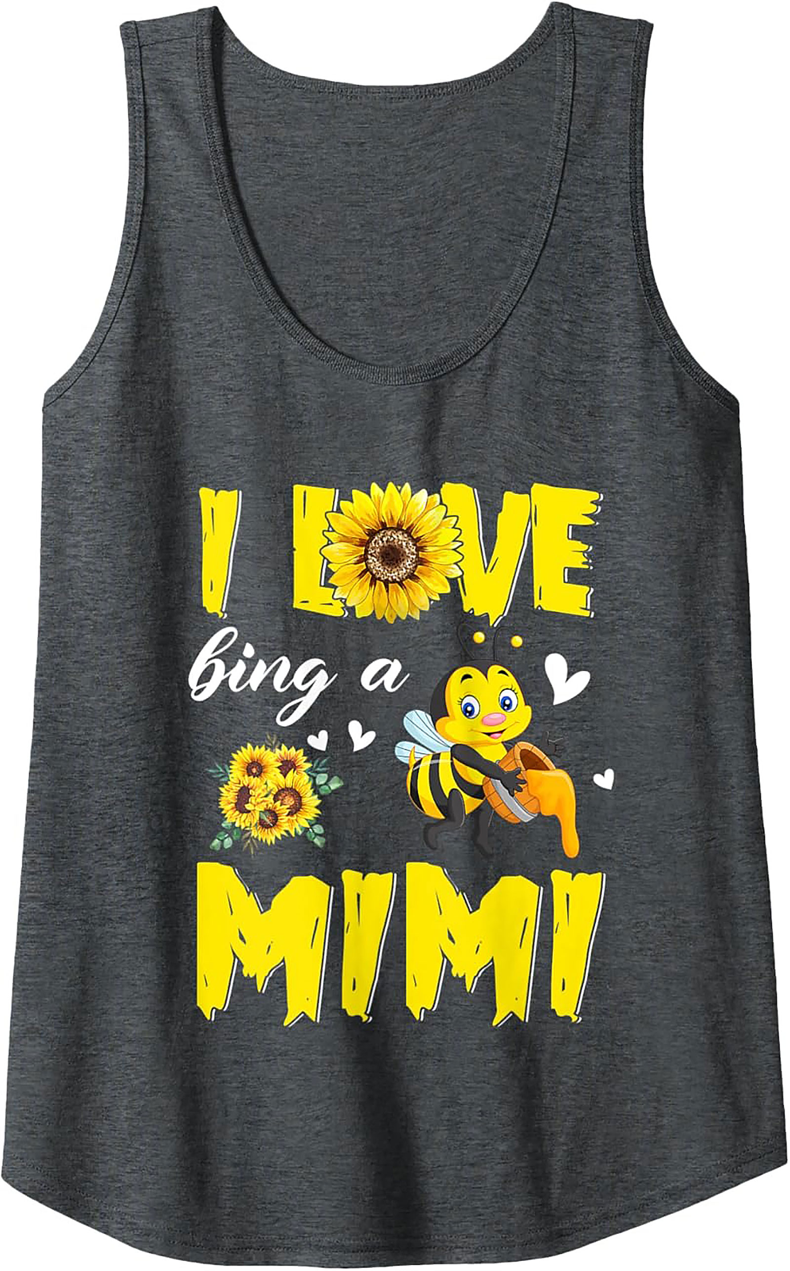 Mimi Sunflower Tank Top Best Grandma Gift Sleeveless Shirt